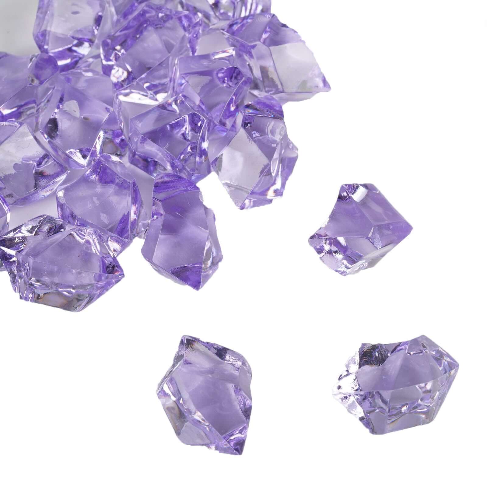 300 Pcs Lavender Lilac Acrylic Ice Bead Vase Fillers Large - DIY Craft Crystals - Image 7