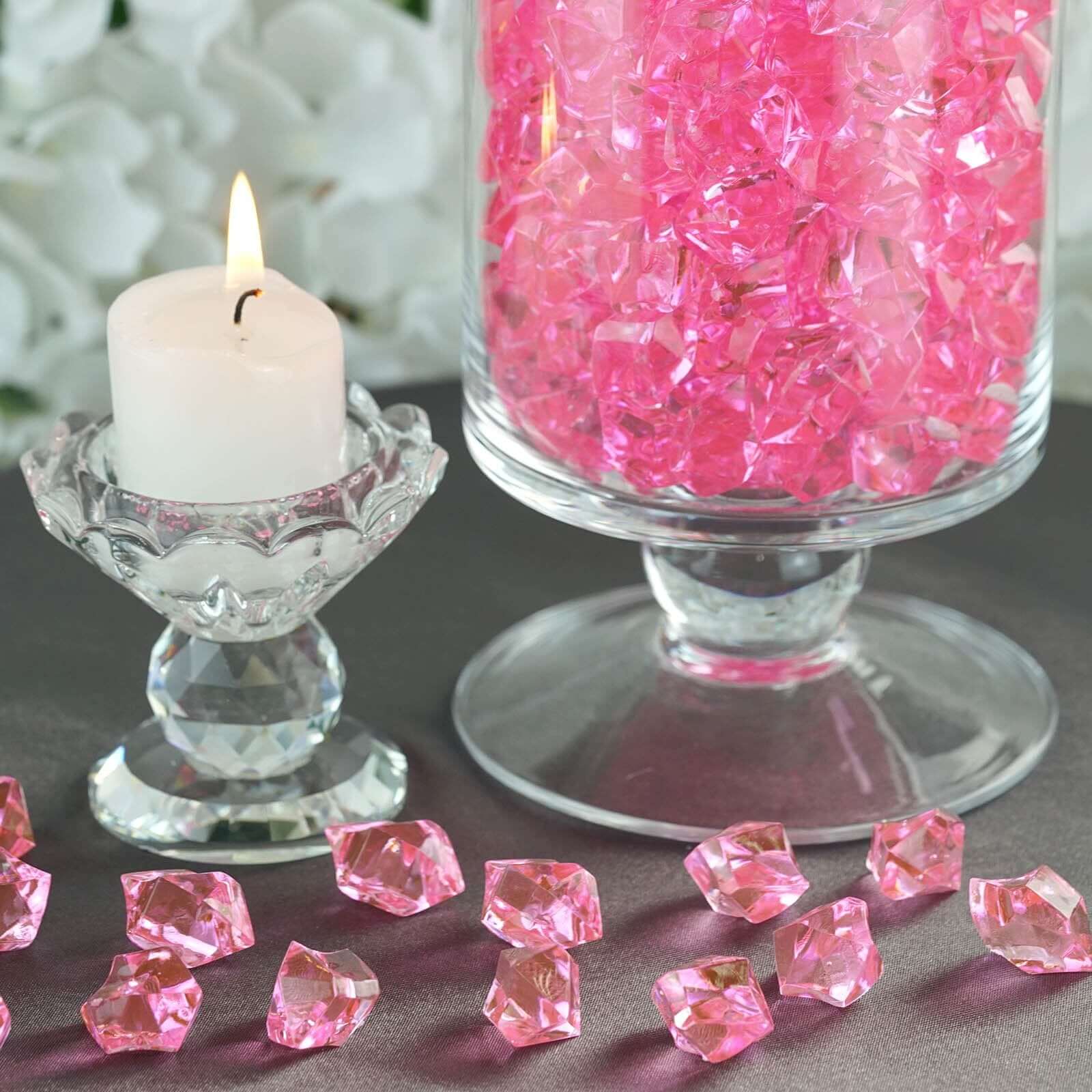 300 Pcs Pink Acrylic Ice Bead Vase Fillers Large - DIY Craft Crystals - Image 6