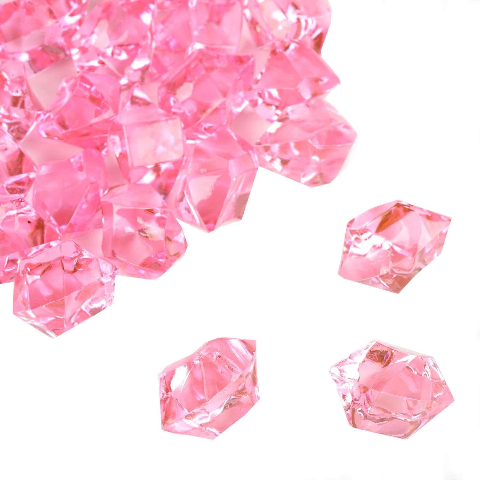 300 Pcs Pink Acrylic Ice Bead Vase Fillers Large - DIY Craft Crystals - Image 8