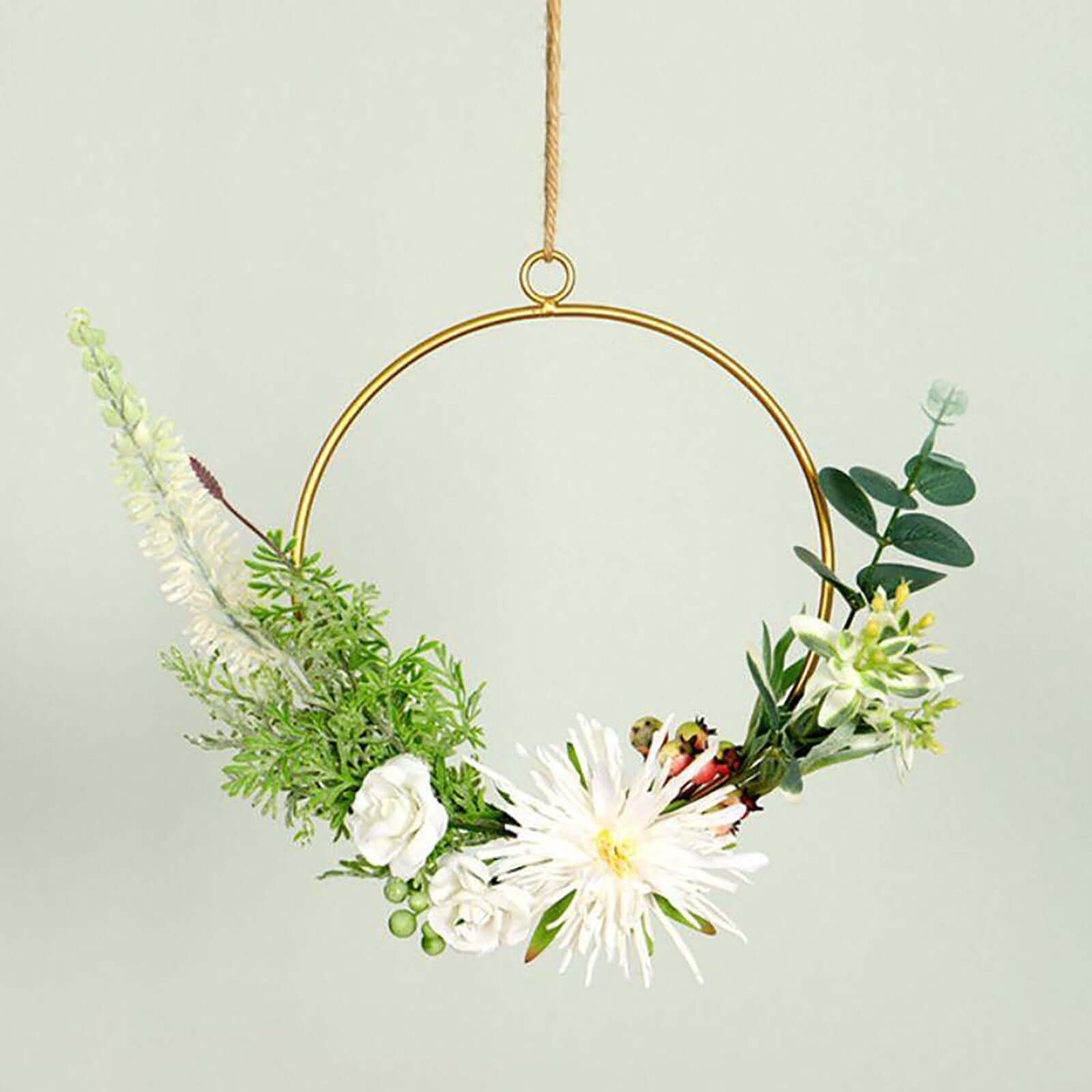Gold Heavy Duty Metal Hoop Wreath, Floral Hoop 32" - Image 2