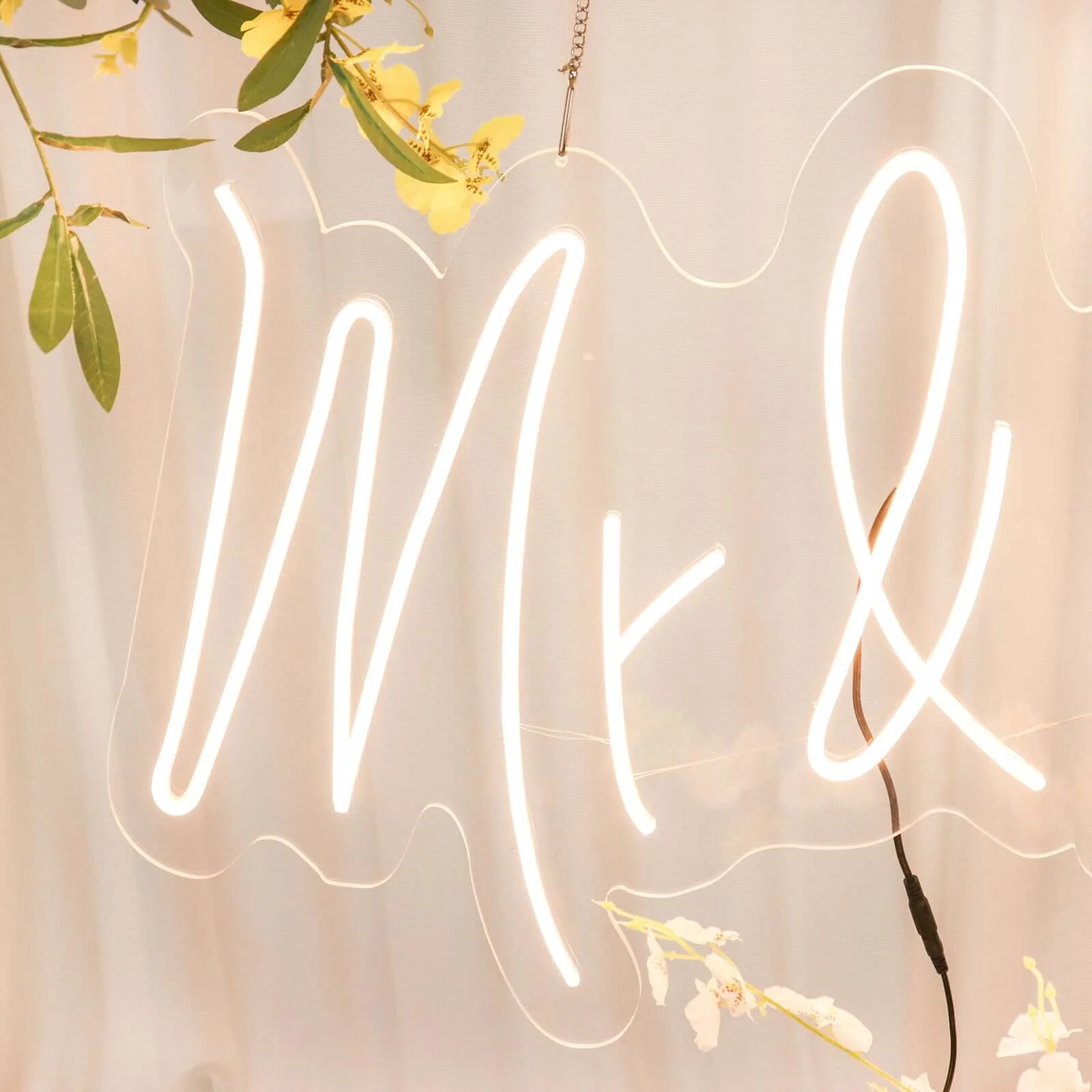 Mr and Mrs Neon Light Sign, LED Reusable Wall Décor Lights With 5ft Hanging Chain 33" - Image 15
