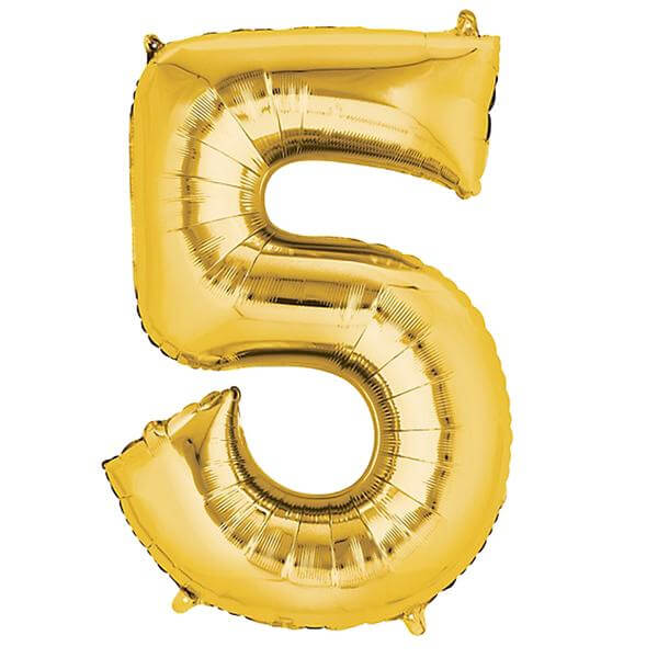 35" Gold Letter and Number Balloons, Shiny Metallic Mylar Foil Helium Air Balloons - Image 36