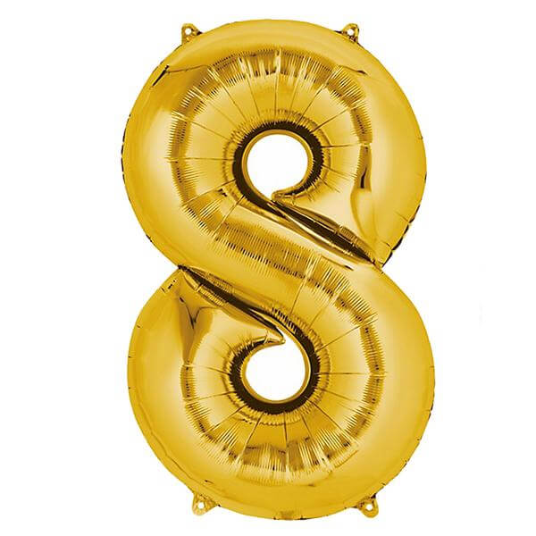 35" Gold Letter and Number Balloons, Shiny Metallic Mylar Foil Helium Air Balloons - Image 39