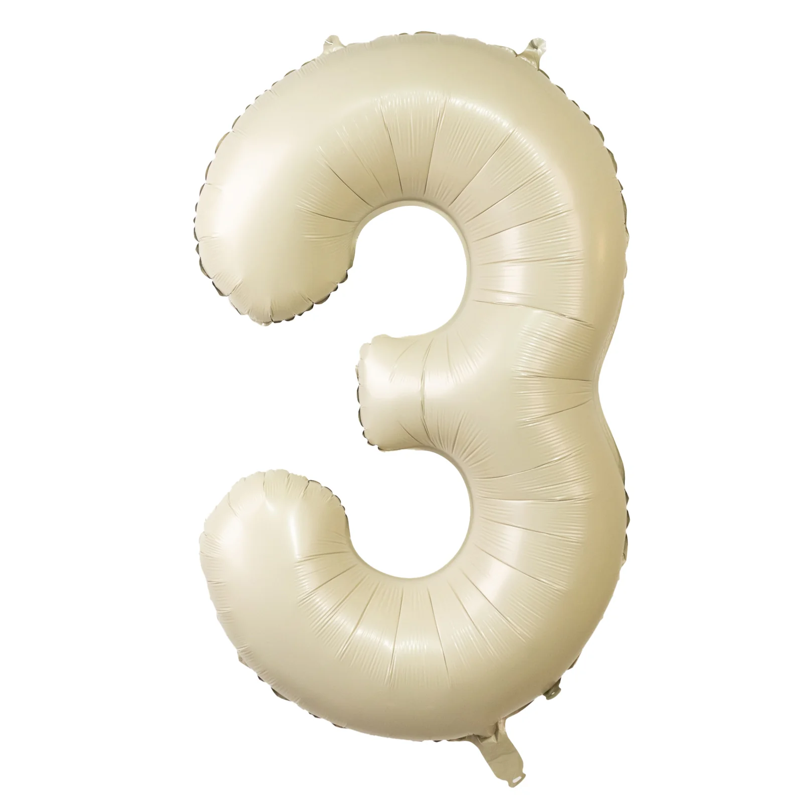 35" Matte Cream Number Balloons 0-9 – Large Mylar Foil Balloons, Air or Helium Fill - Image 11