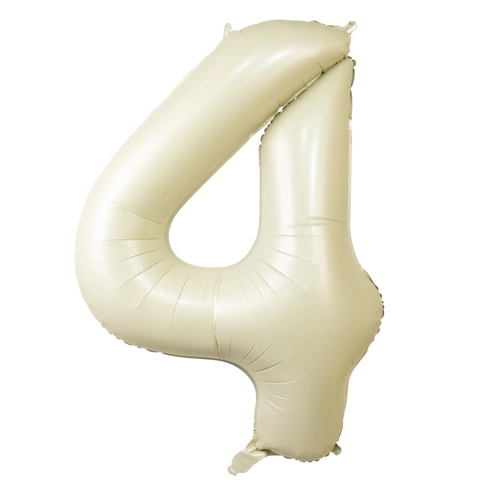 35" Matte Cream Number Balloons 0-9 – Large Mylar Foil Balloons, Air or Helium Fill - Image 12