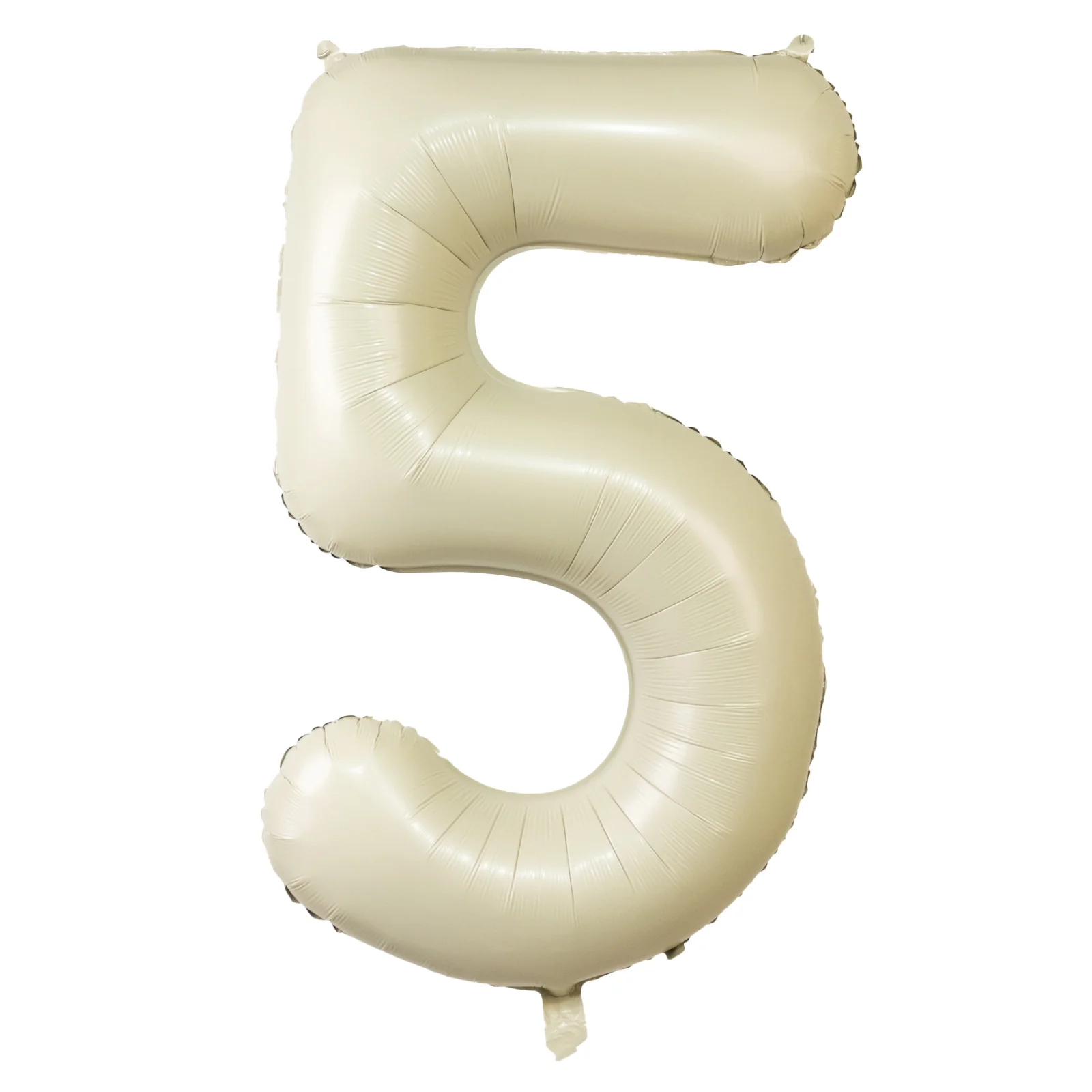 35" Matte Cream Number Balloons 0-9 – Large Mylar Foil Balloons, Air or Helium Fill - Image 13