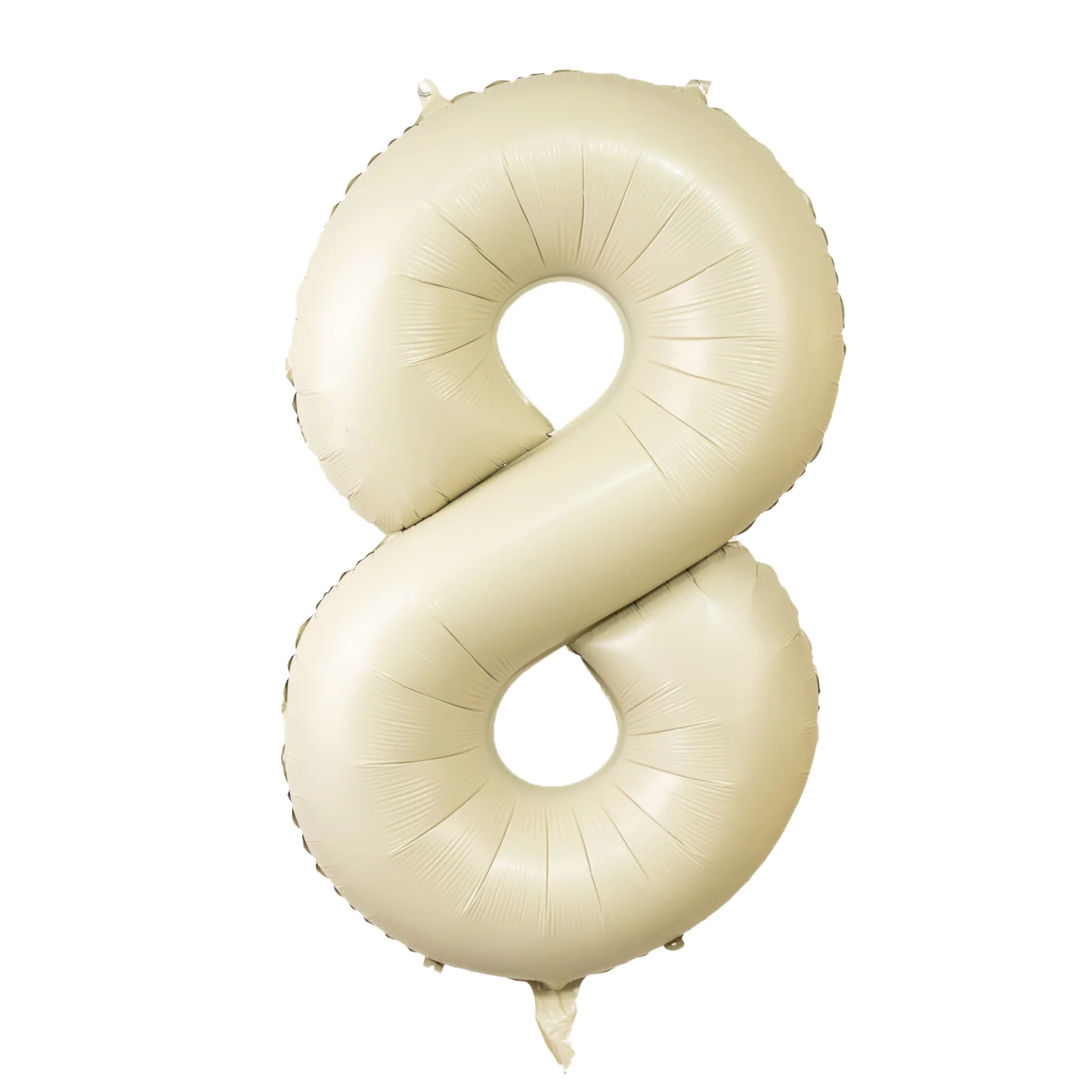 35" Matte Cream Number Balloons 0-9 – Large Mylar Foil Balloons, Air or Helium Fill - Image 16