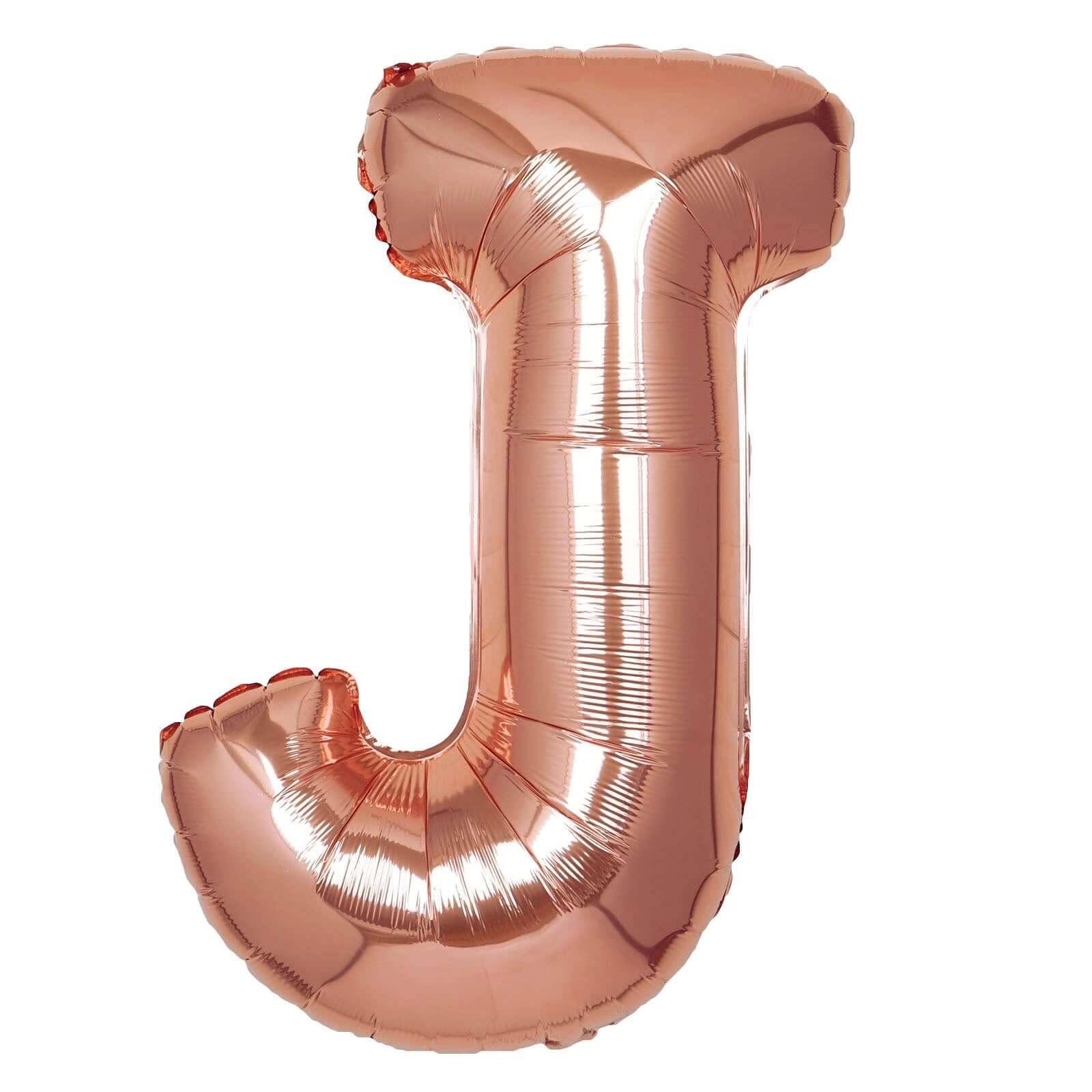 35" Rose Gold Letter and Number Balloons, Metallic Mylar Foil Helium Air Balloons - Image 12