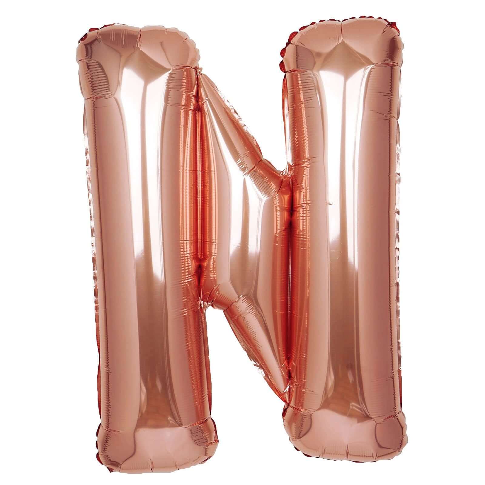 35" Rose Gold Letter and Number Balloons, Metallic Mylar Foil Helium Air Balloons - Image 16