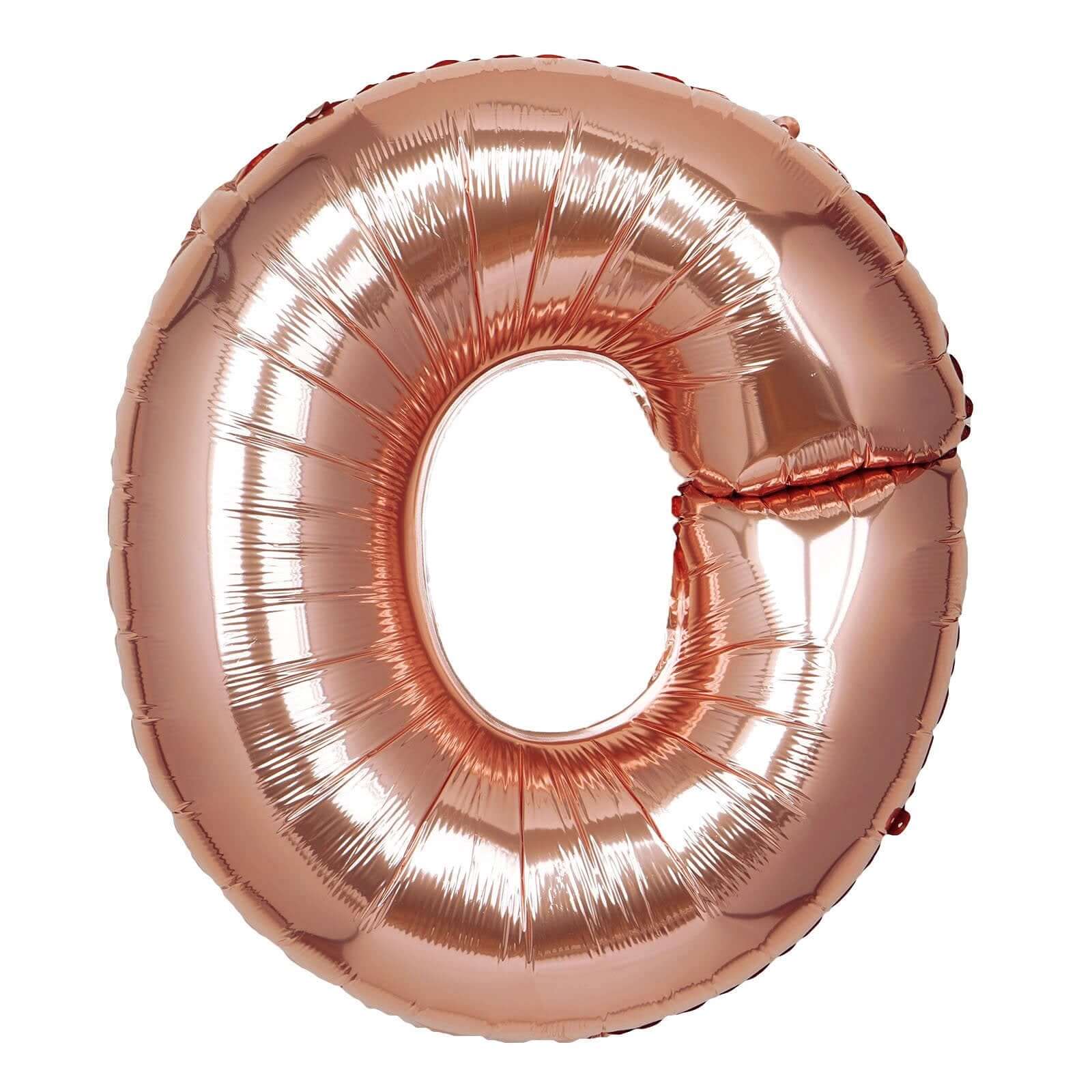 35" Rose Gold Letter and Number Balloons, Metallic Mylar Foil Helium Air Balloons - Image 17
