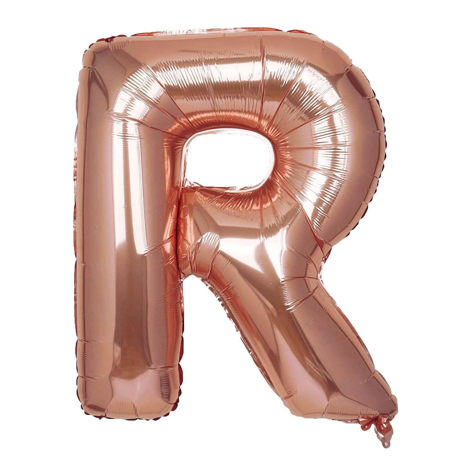 35" Rose Gold Letter and Number Balloons, Metallic Mylar Foil Helium Air Balloons - Image 20