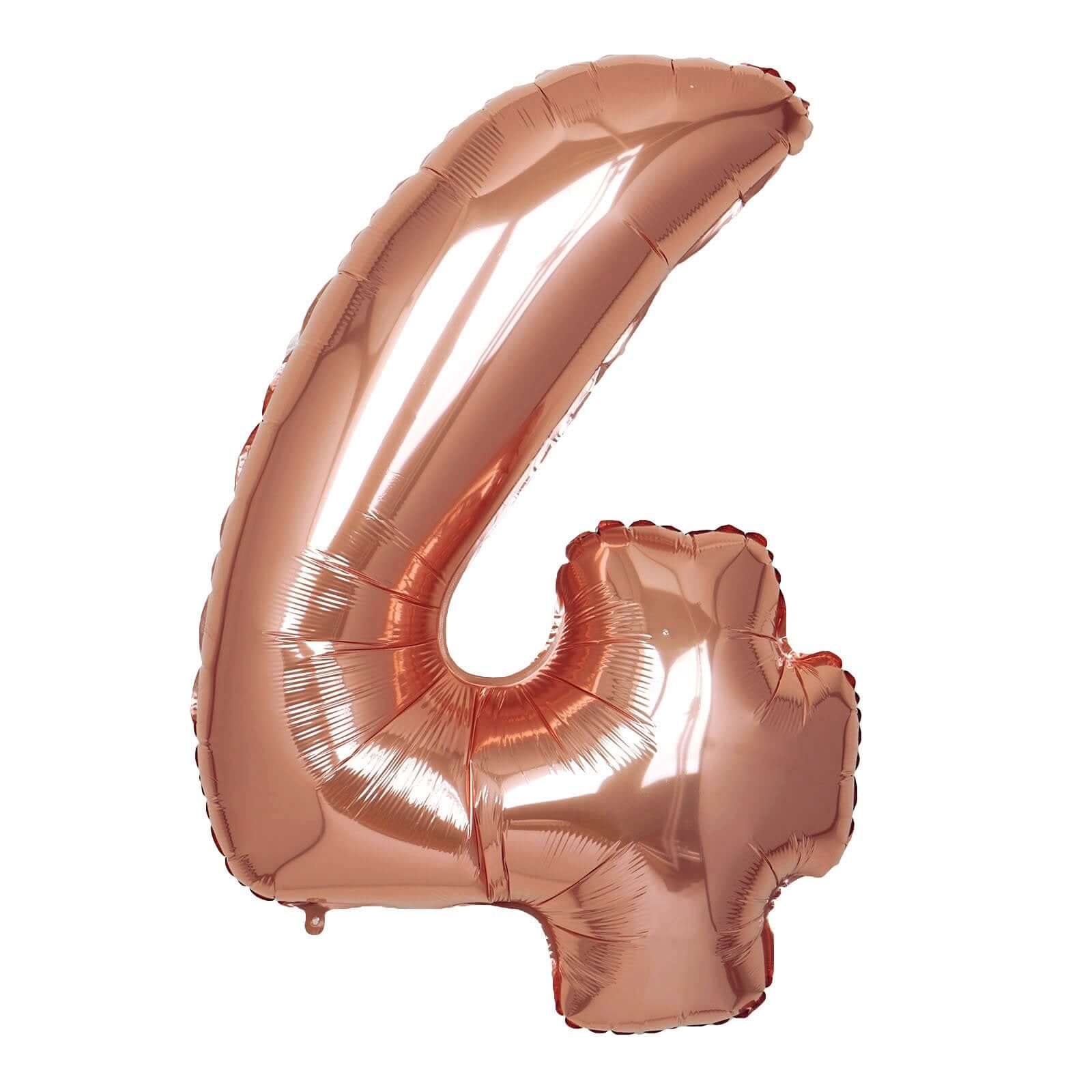 35" Rose Gold Letter and Number Balloons, Metallic Mylar Foil Helium Air Balloons - Image 33