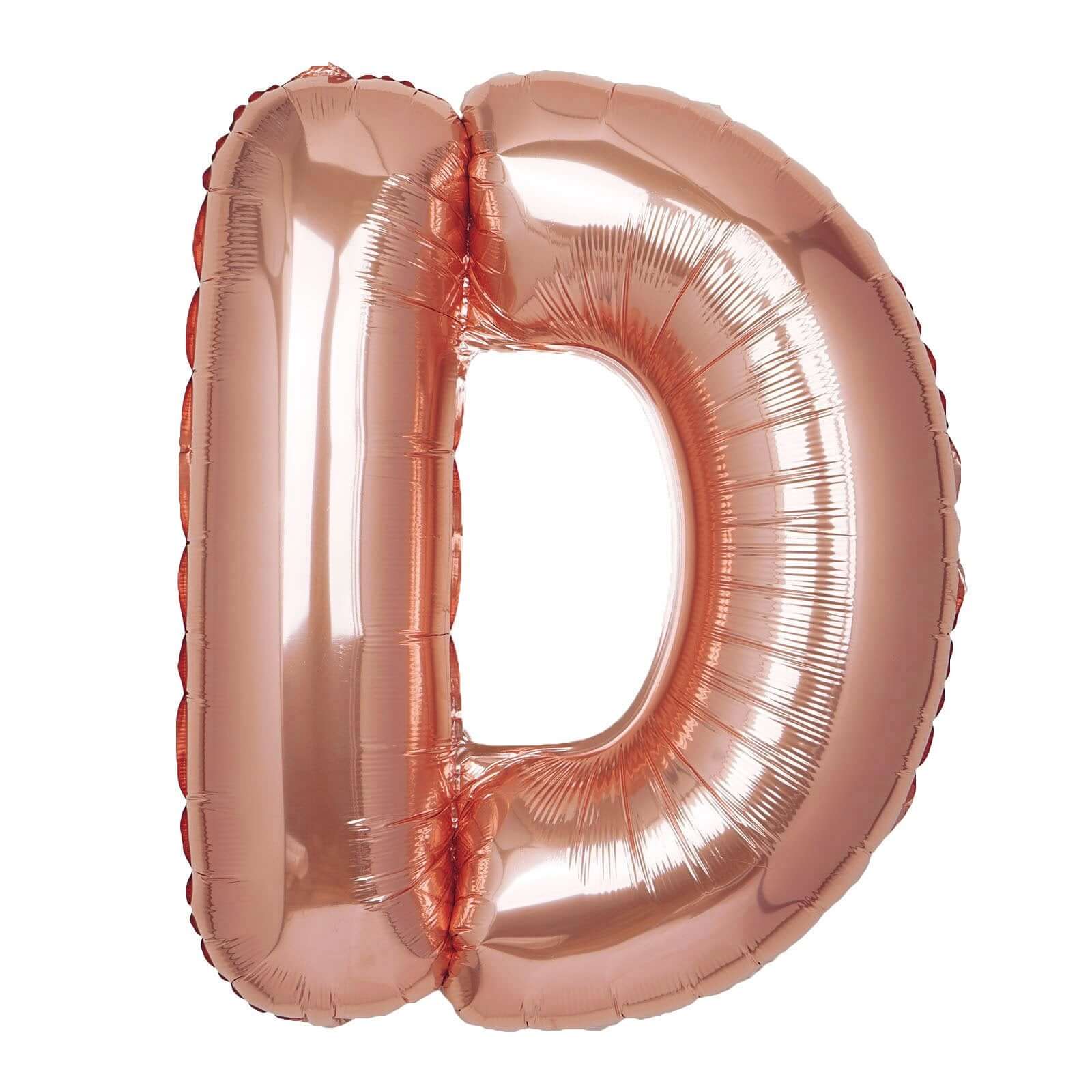 35" Rose Gold Letter and Number Balloons, Metallic Mylar Foil Helium Air Balloons - Image 6