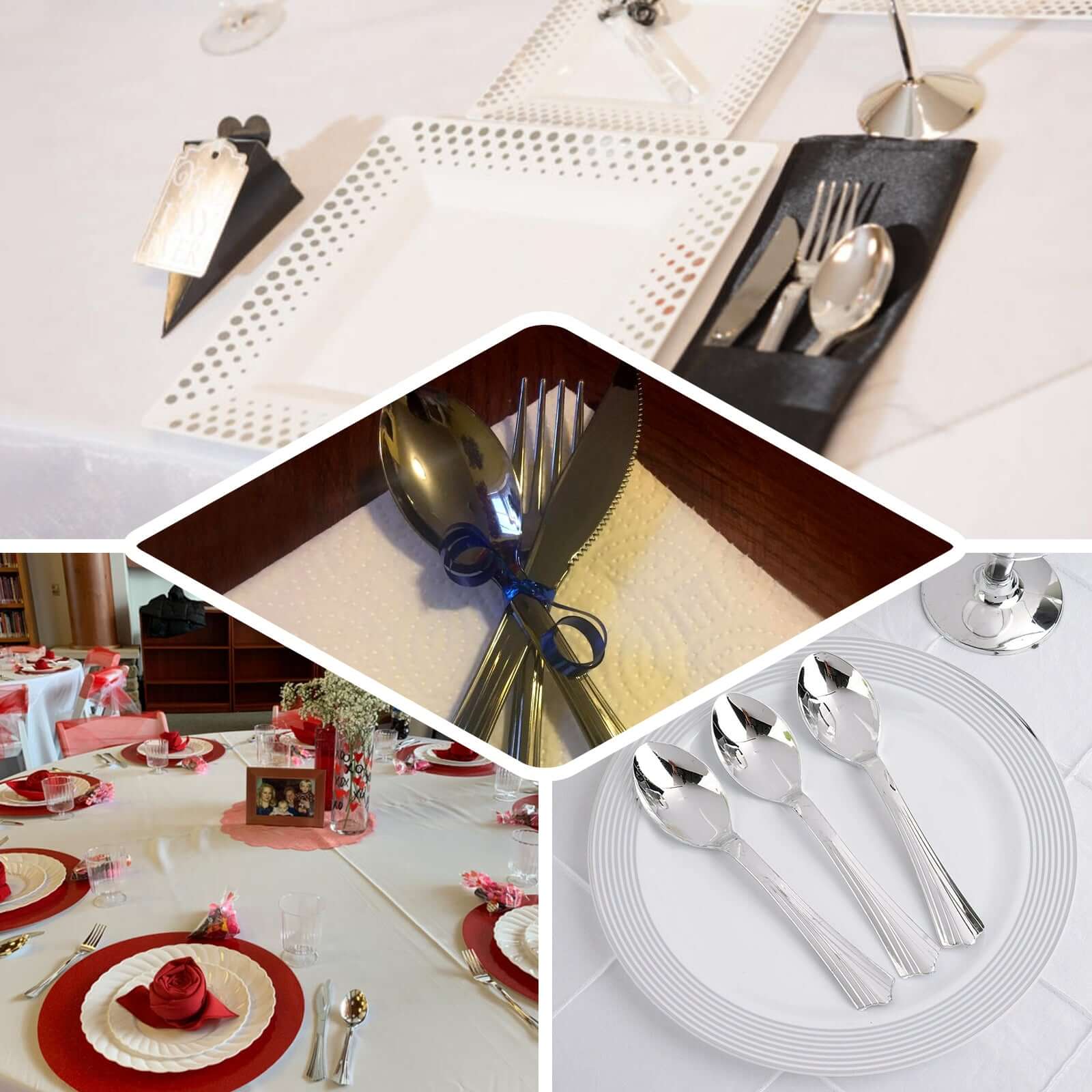 36-Pack Plastic Tea Coffee Spoons 5" Light Silver Heavy Duty with Fluted Handles - Disposable Utensils - Image 5