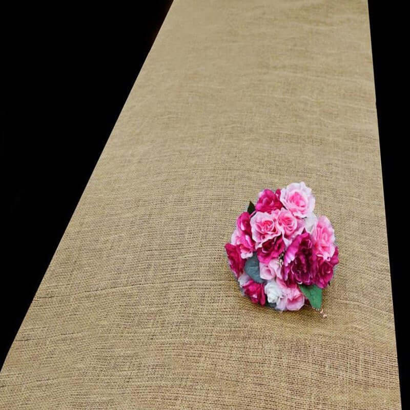 All Natural Jute Burlap Aisle Runner 36"x100ft - Image 3