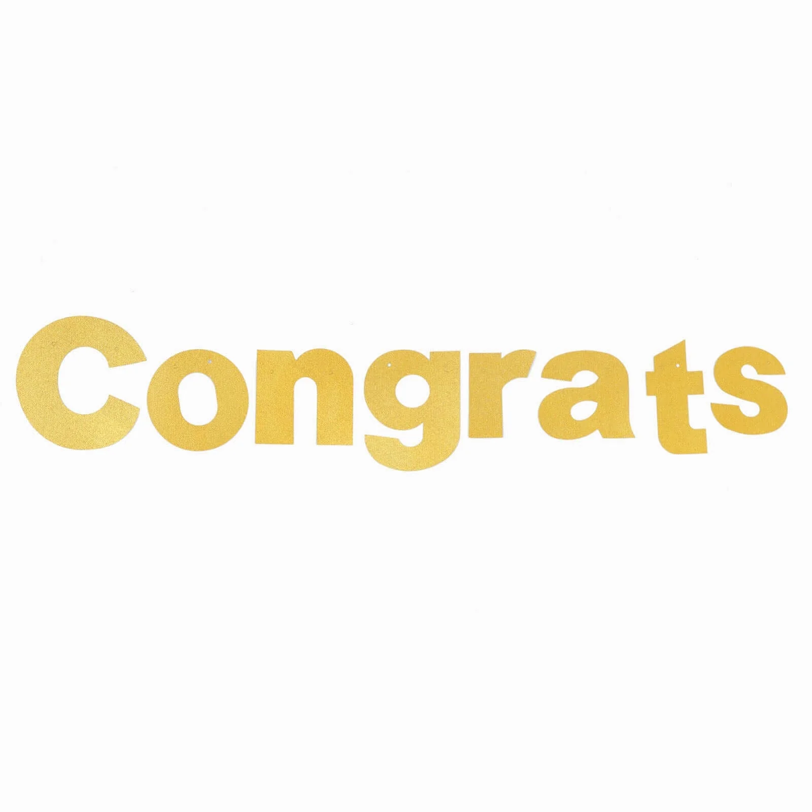 Gold Glittered Congrats Paper Hanging Garland Banner Party Decor 3ft - Image 15