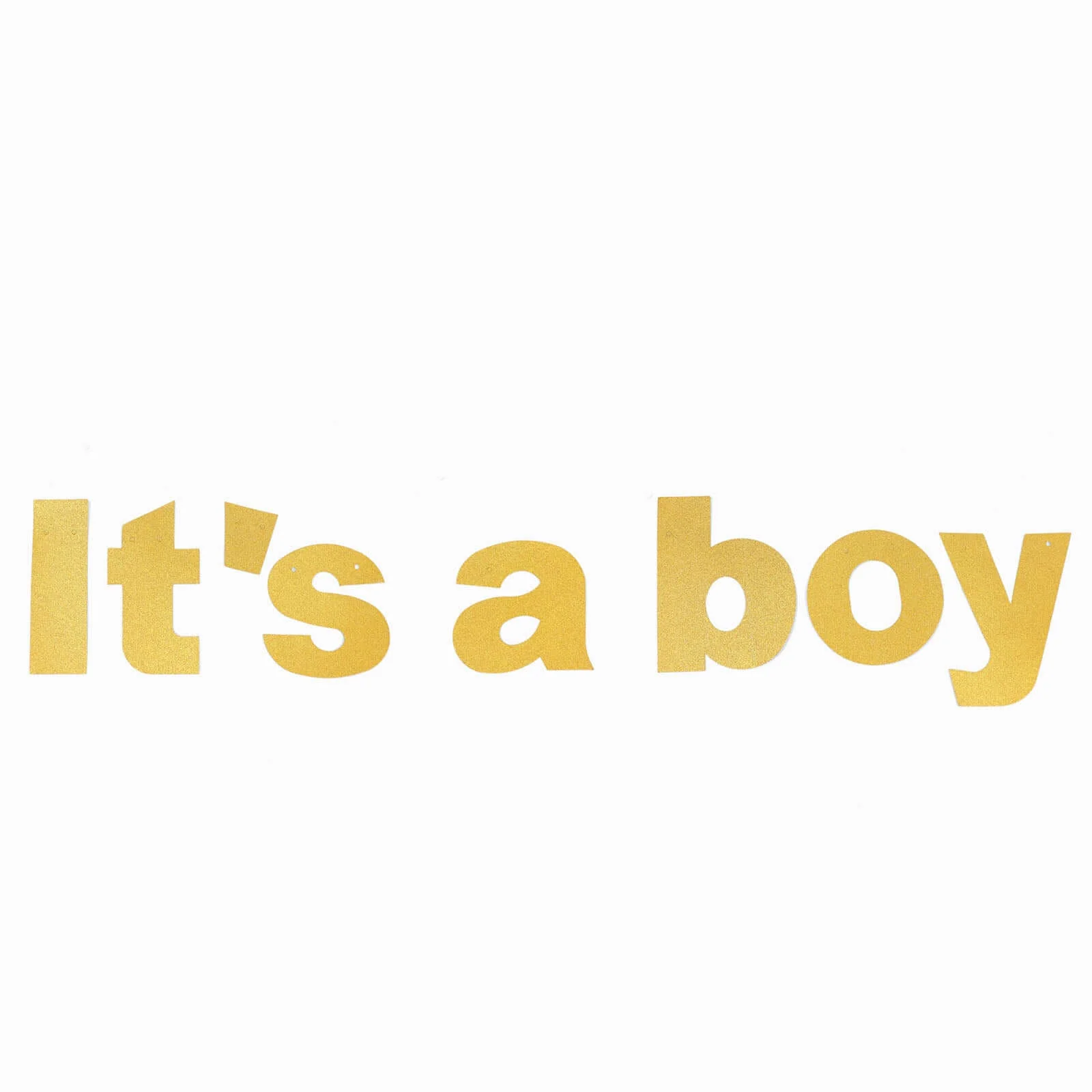 Gold Glittered It's a Boy Paper Hanging Gender Reveal Garland Banner, Baby Shower Banner 3ft - Image 7