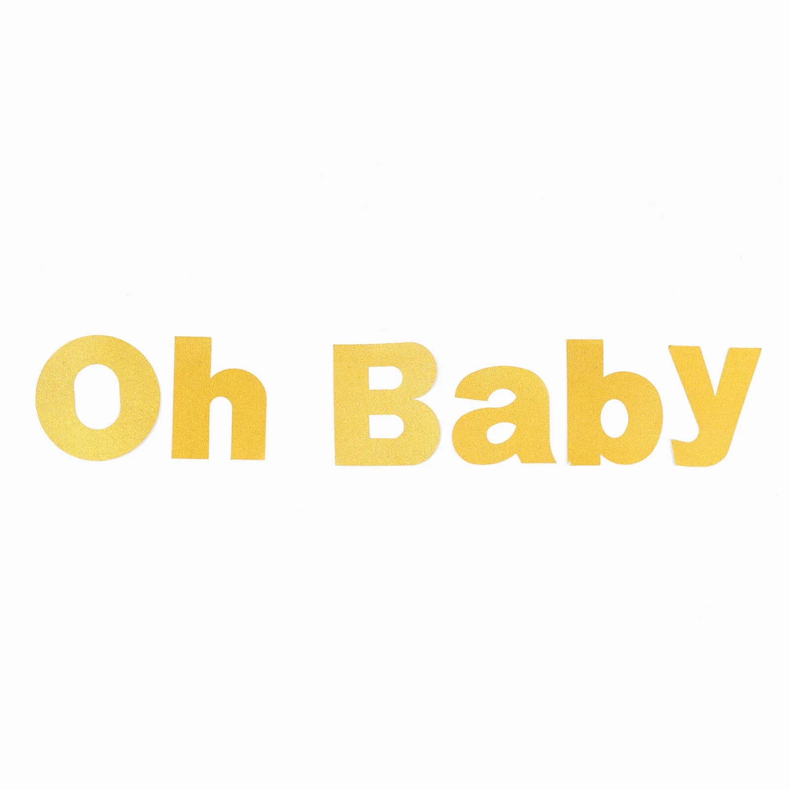 Gold Glittered Oh Baby Paper Hanging Baby Shower Garland Banner 3ft - Image 7