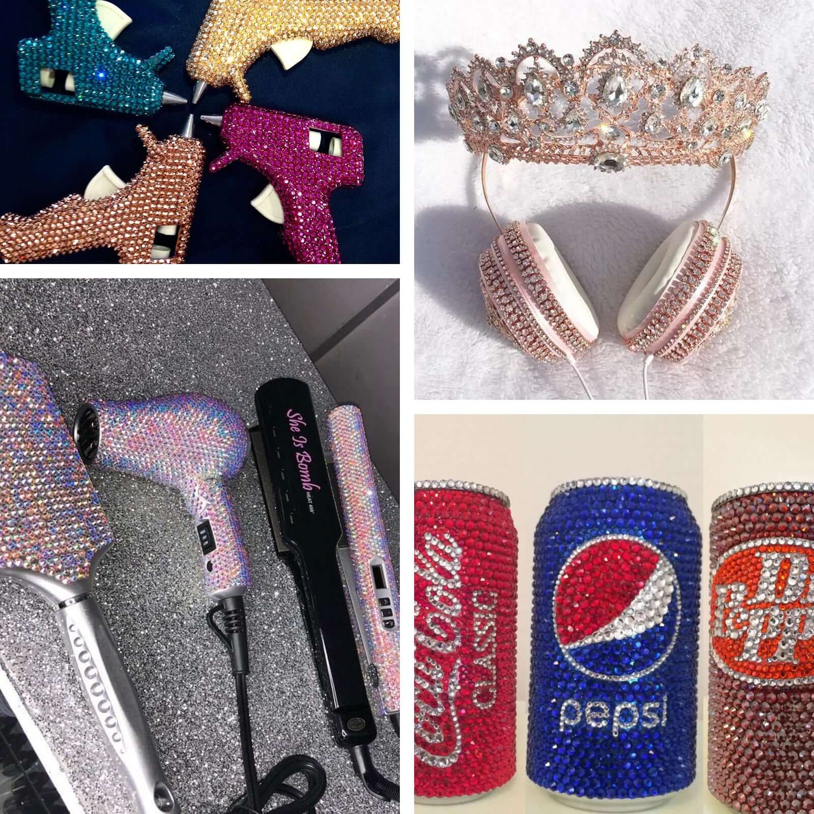 Silver Stick-On Rhinestone Tape, DIY Self Adhesive Diamond Gemstone Stickers 3ft - Image 10