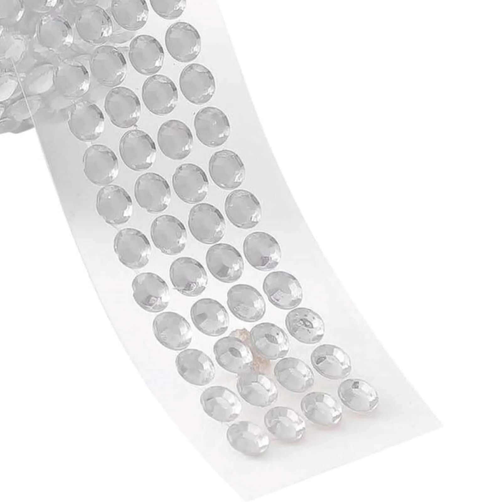 Silver Stick-On Rhinestone Tape, DIY Self Adhesive Diamond Gemstone Stickers 3ft - Image 6
