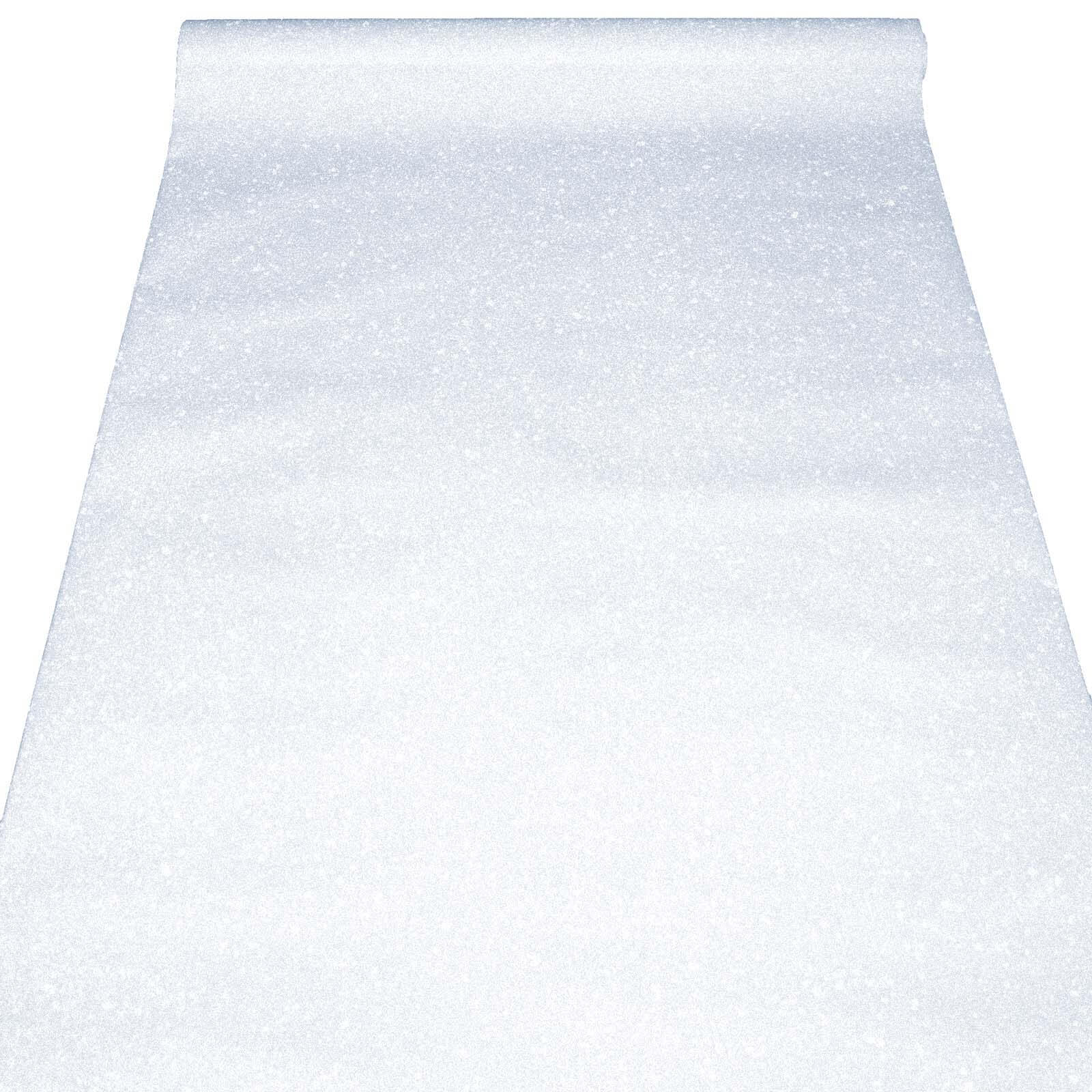 White Sparkle Glitter Wedding Aisle Runner, Non-Woven Red Carpet Runner - Prom, Hollywood, Glam Parties 3ftx50ft - Image 7