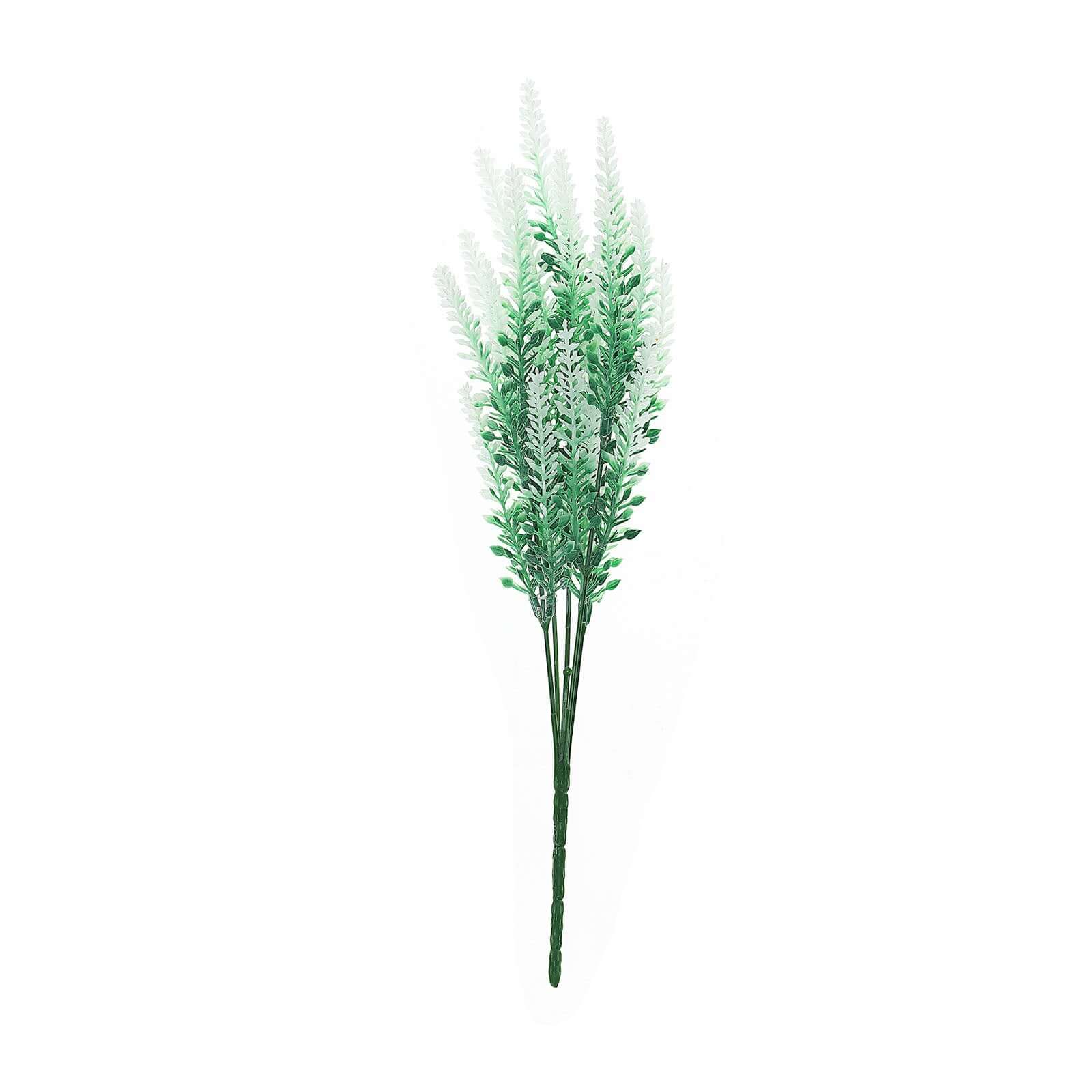 4 Bushes Green/White Artificial Lavender Flower Plant Stems Greenery 14" - Image 7