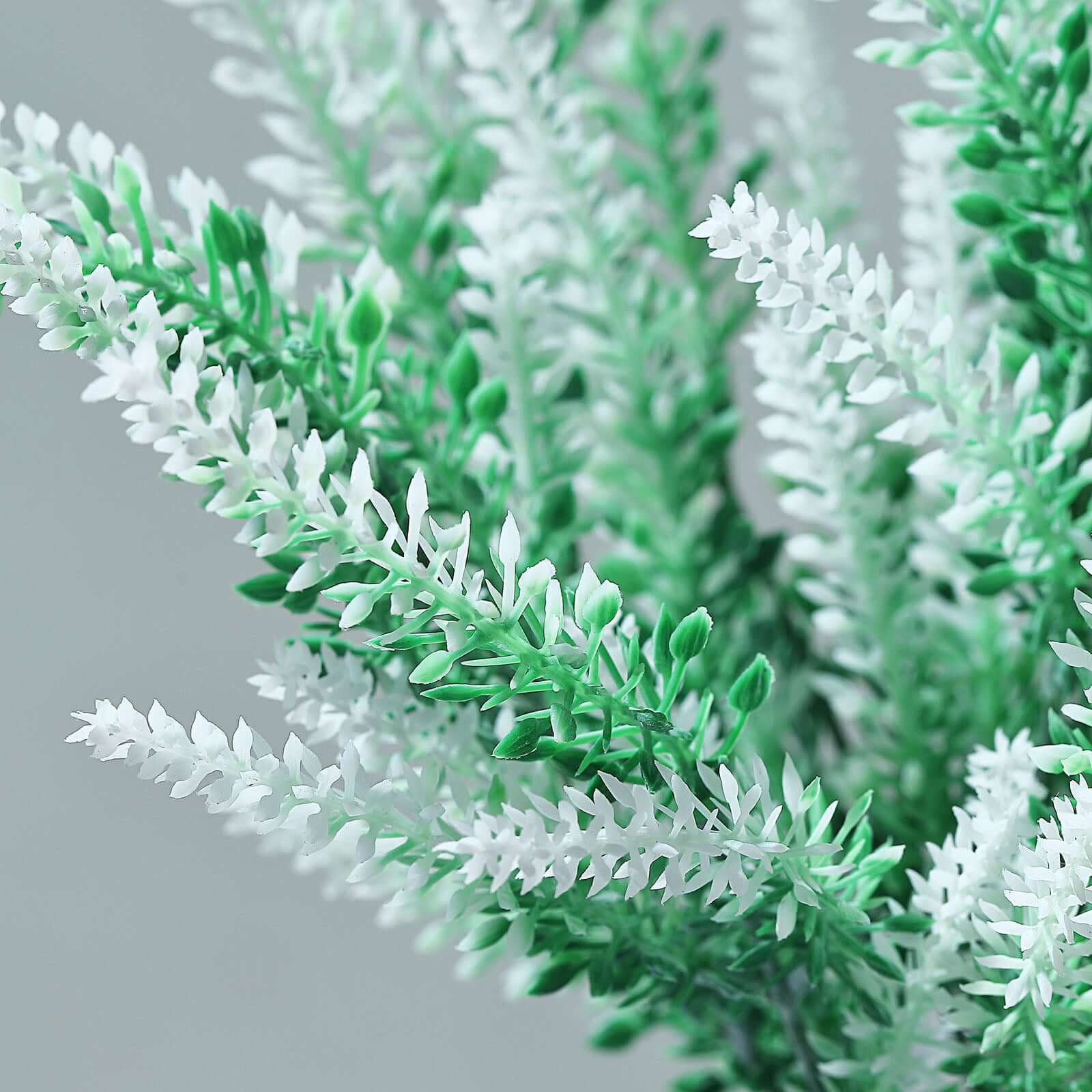 4 Bushes Green/White Artificial Lavender Flower Plant Stems Greenery 14" - Image 8