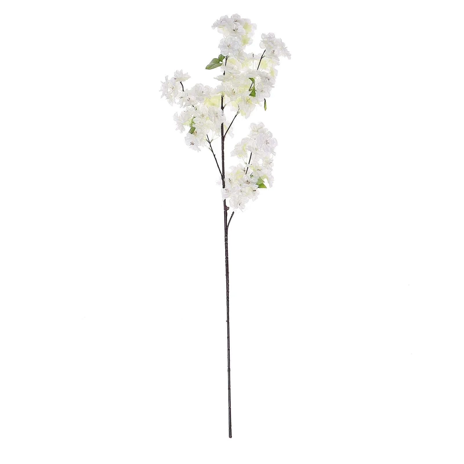 4 Bushes White Artificial Silk Cherry Blossom Flowers, Branches 40" Tall - Image 7