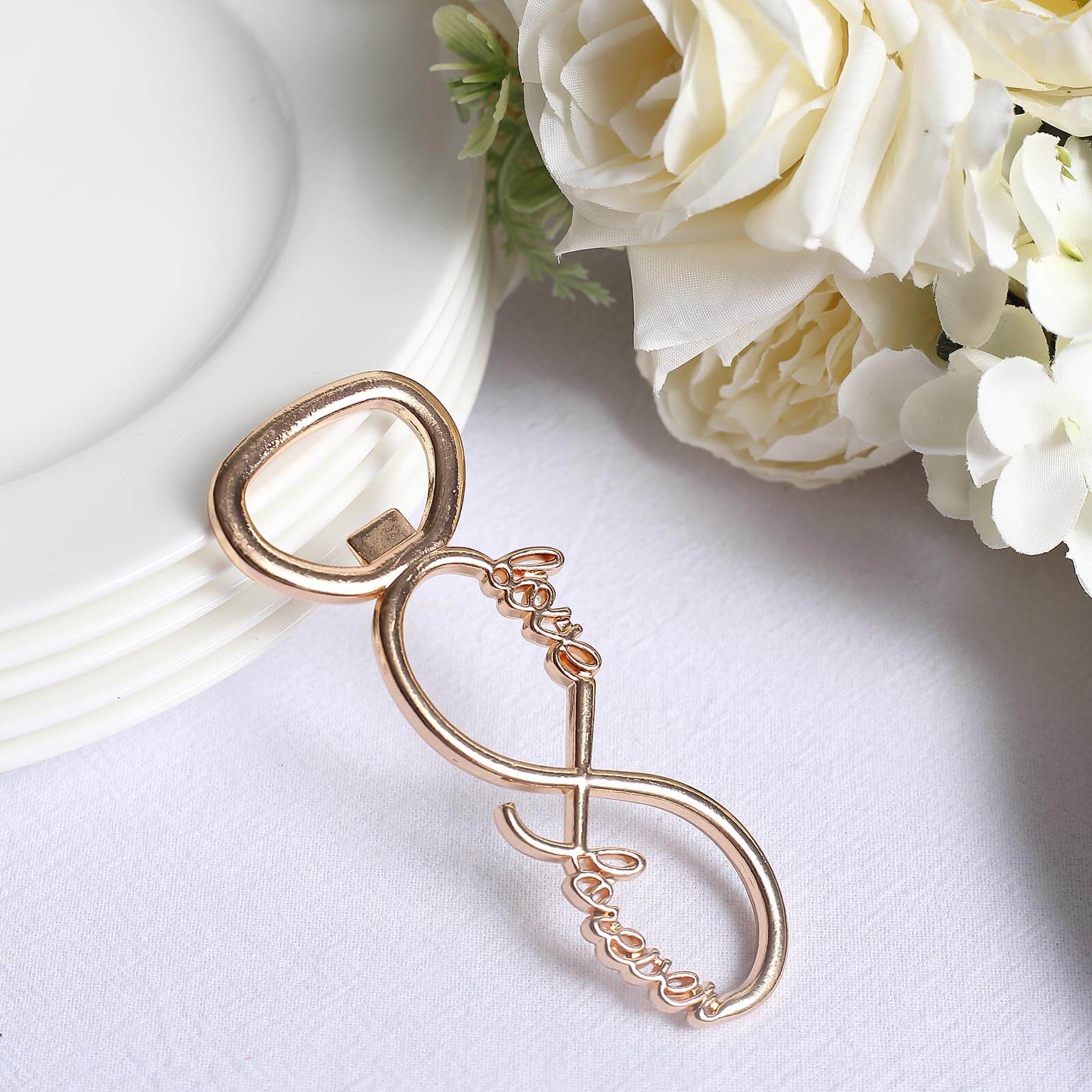 Gold Metal Infinity Sign "Love Forever" Bottle Opener Party Favors, Pre-Packed Wedding Souvenir Gift 4" - Image 10