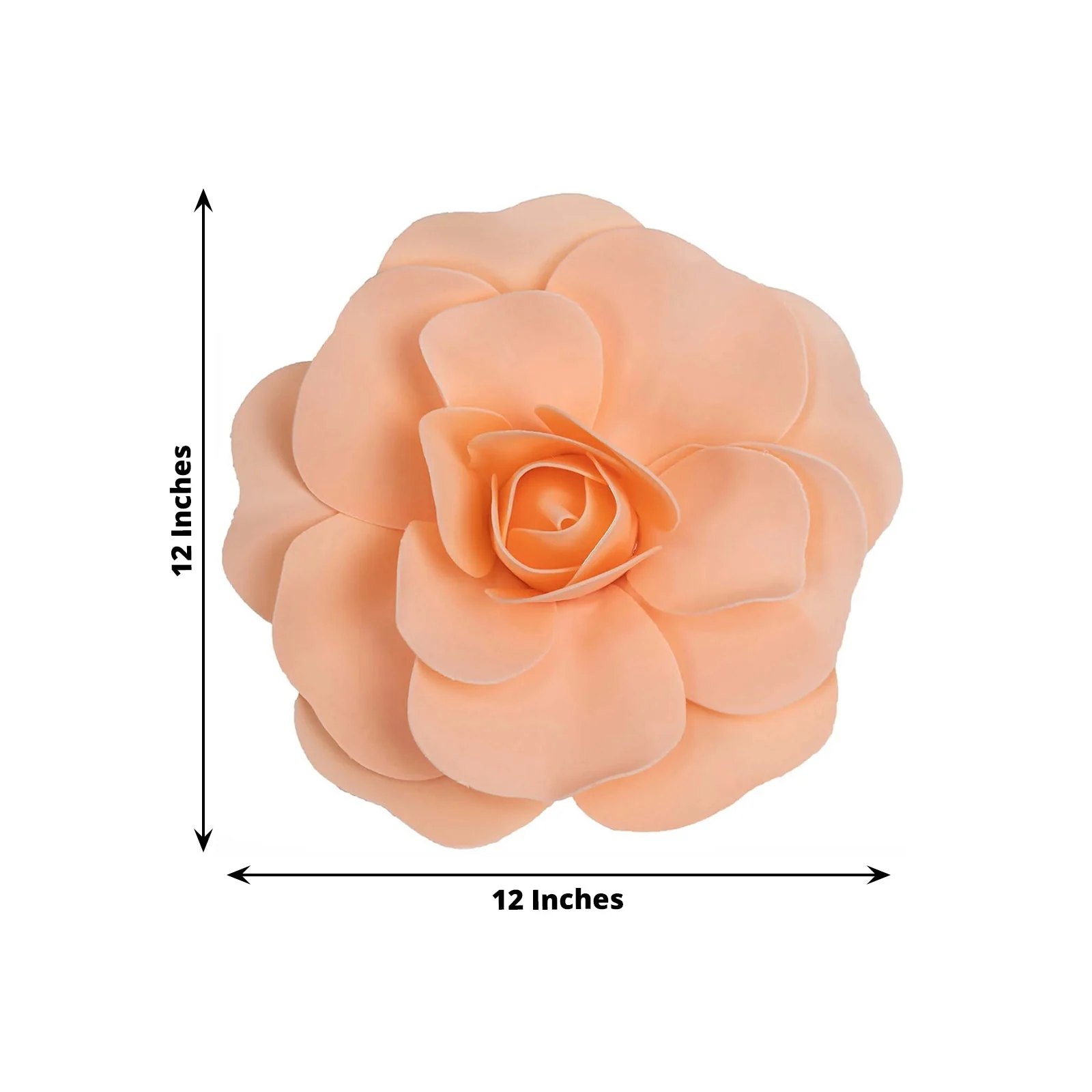 4 Pack Large Blush Real Touch Artificial Foam DIY Craft Roses 12" - Image 3
