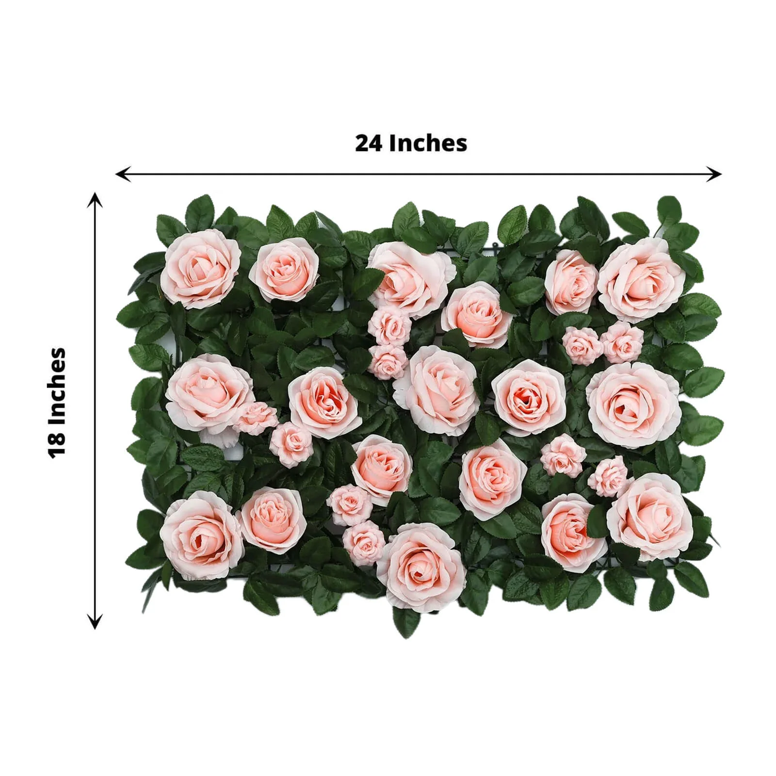4 Pack 12 Sq ft. Easy-Install Blush Silk Rose Flower Mat Wall Panel Backdrop - Image 3