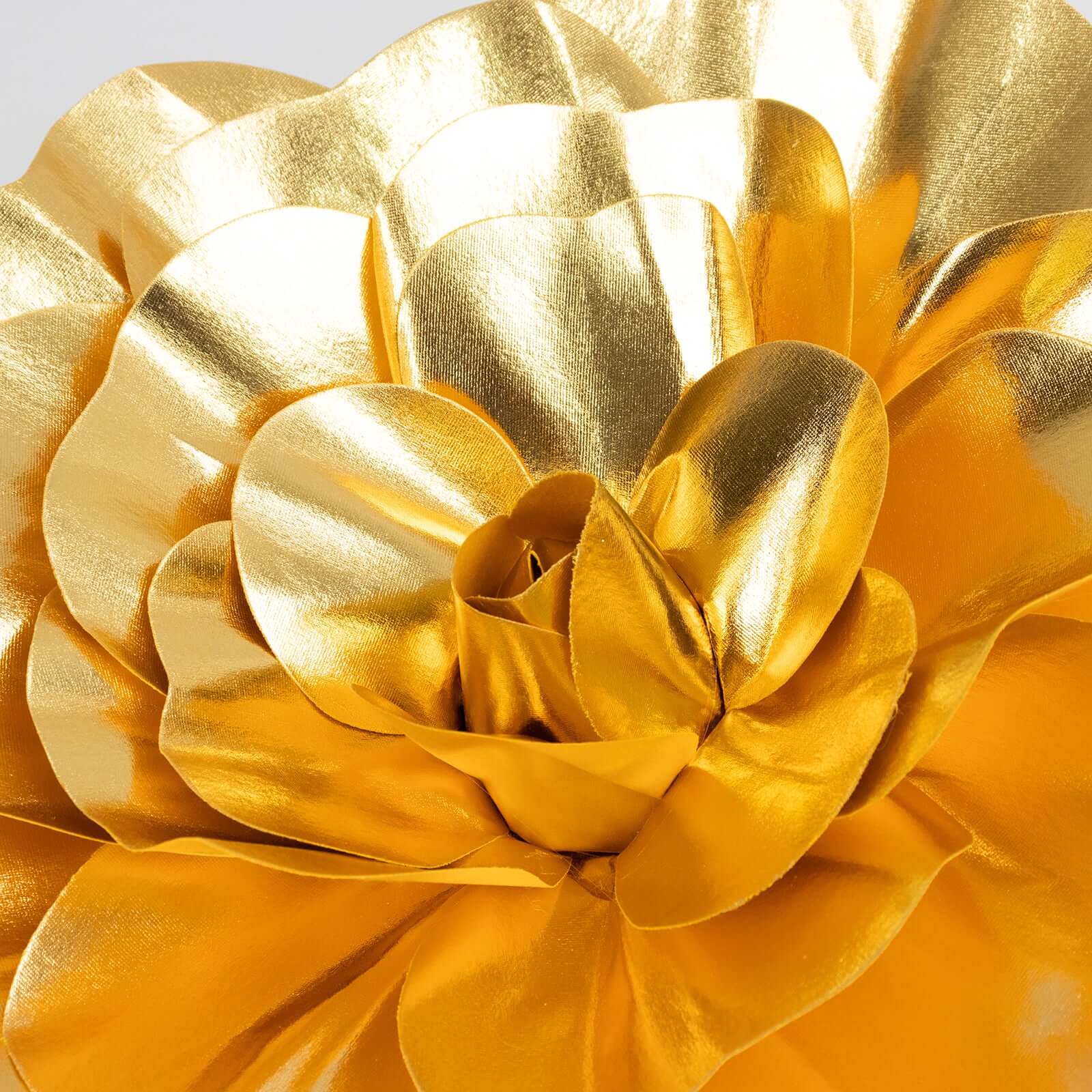 4 Pack Large Metallic Gold Real Touch Artificial Foam DIY Craft Roses 16"