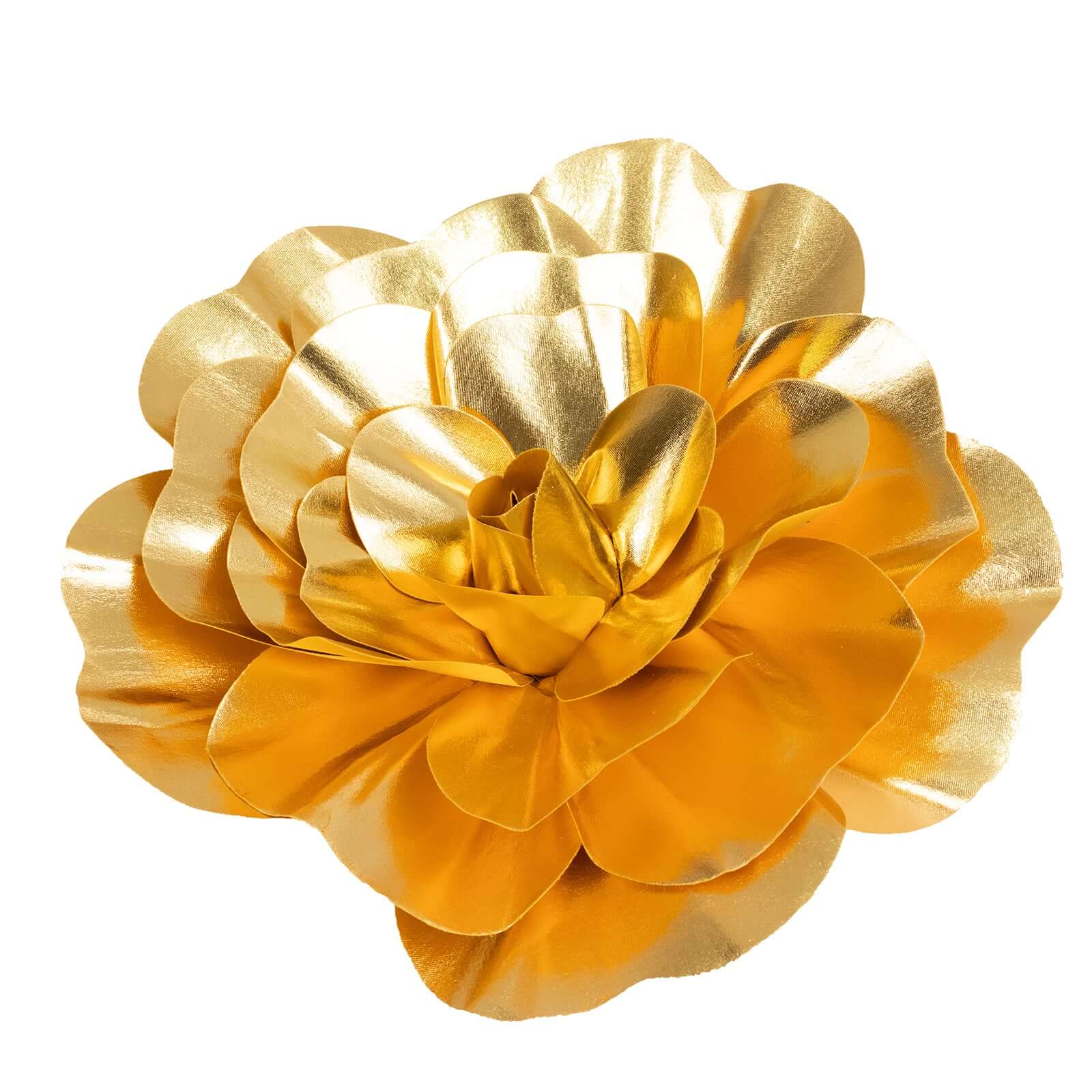 4 Pack Large Metallic Gold Real Touch Artificial Foam DIY Craft Roses 16" - Image 8