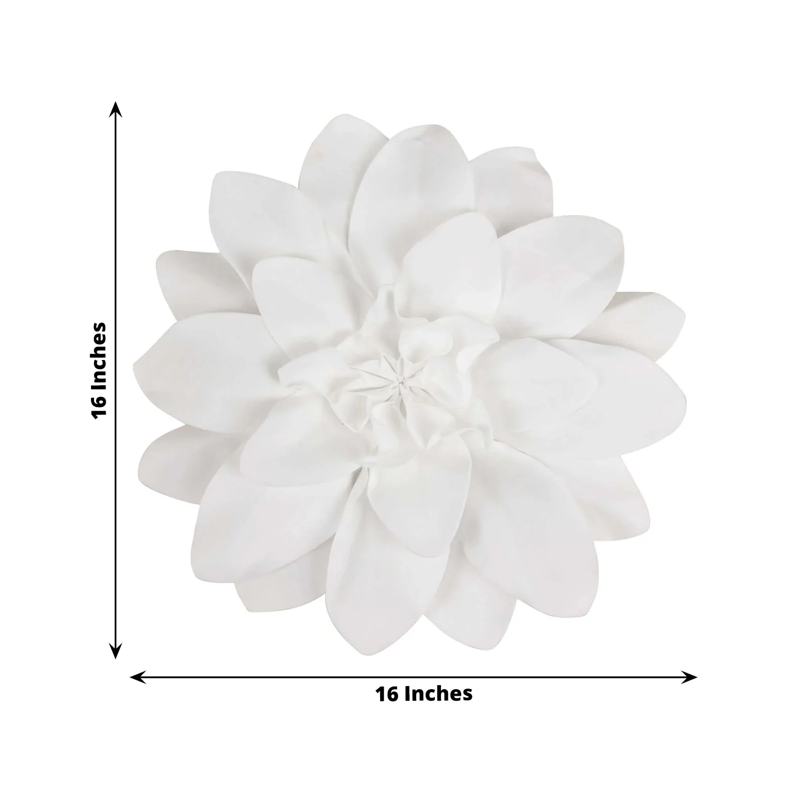 4 Pack White Real-Like Soft Foam Craft Daisy Flower Heads 16" - Image 3