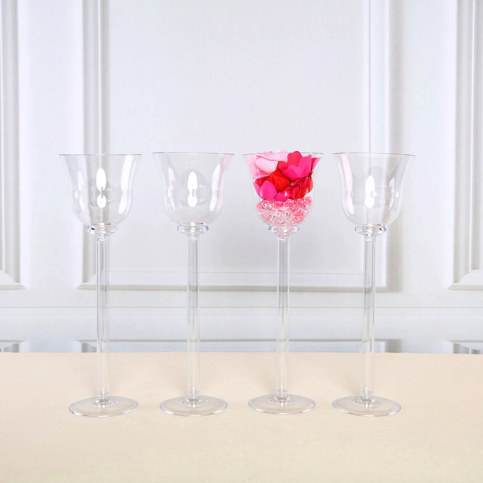 4 Pack Cup Flower Vase With Fillable Stem 18" - Image 8