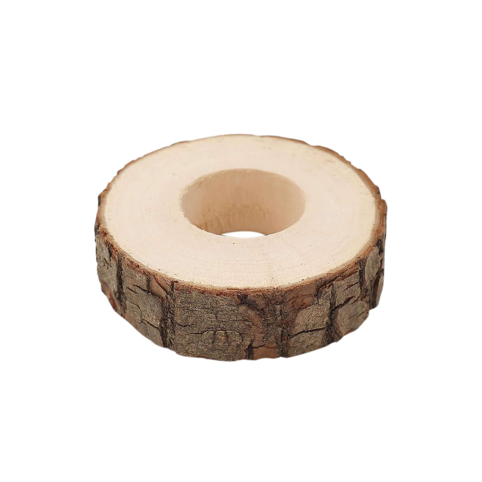 4 Pack Boho Rustic Natural Birch Wood Napkin Ring Wood Slices, Farmhouse Napkin Holders 3" - Image 7