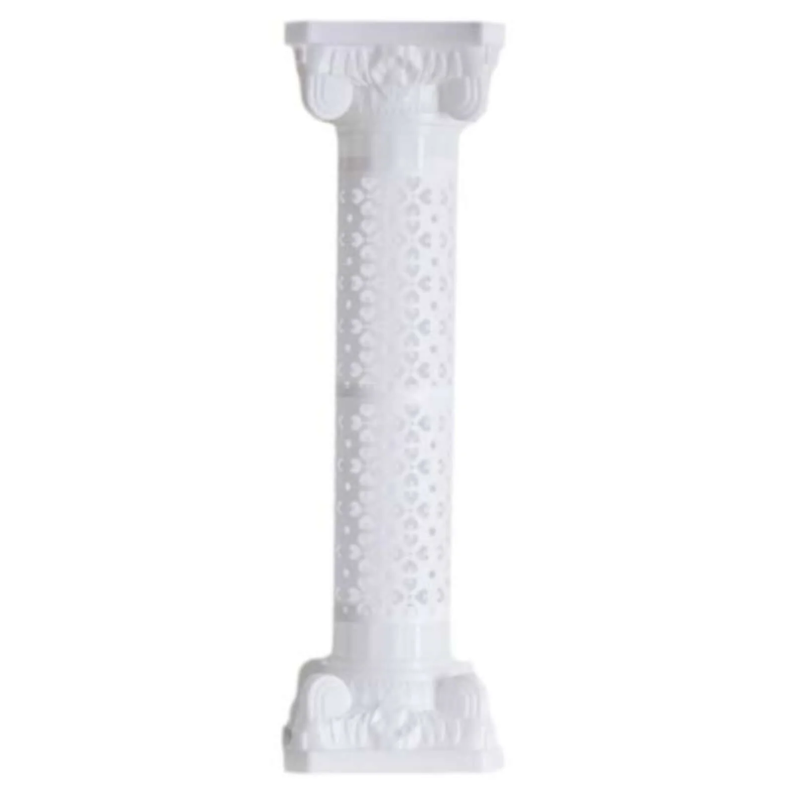 4 Pack White Height Adjustable Artistic Venetian Roman Wedding Inspired Pedestal Column Plant Stand - PVC 42" - Image 8
