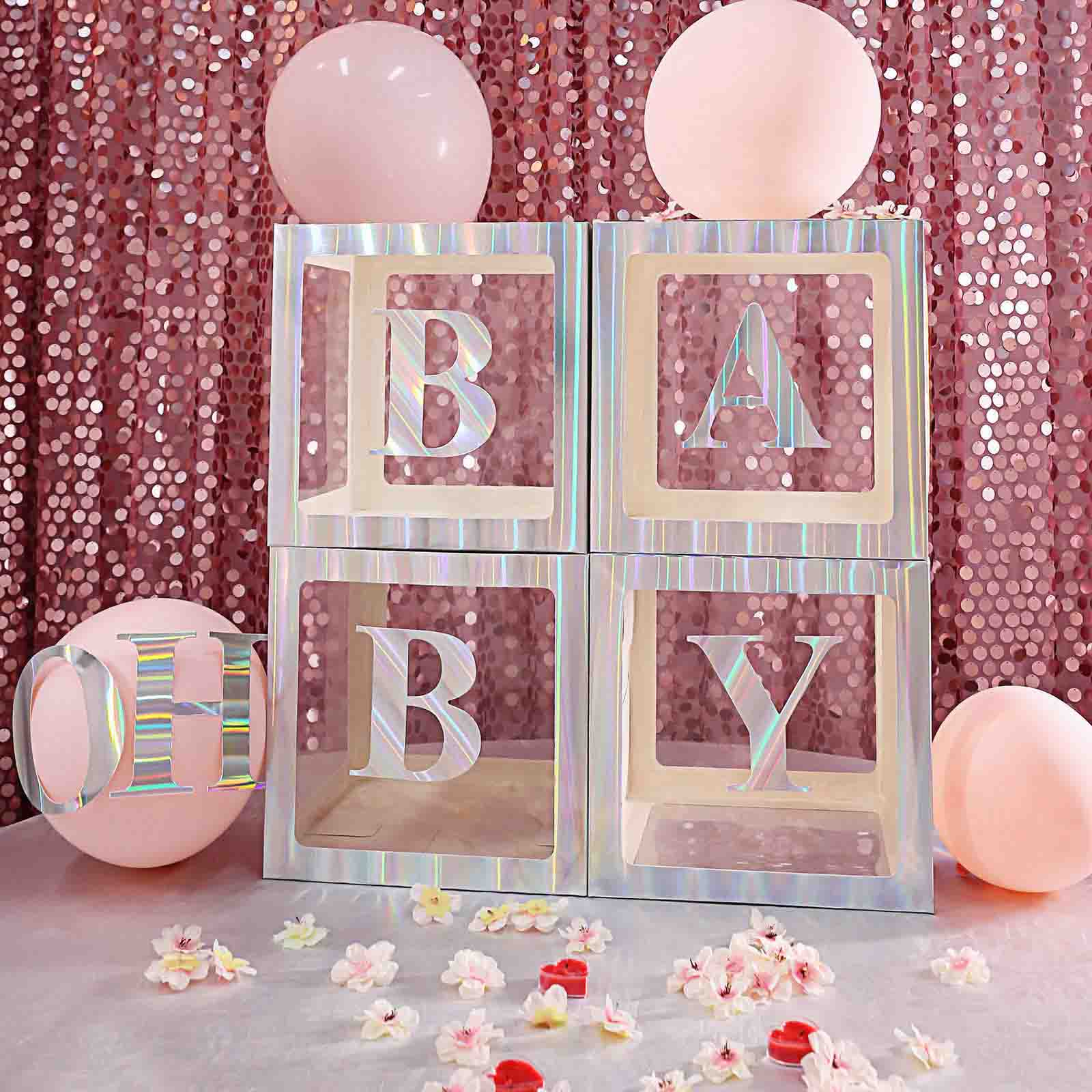 4 Pack Metallic Iridescent Alphabet and Number Stickers Banner, Customizable Stick on Letters & Numbers 5" - Image 68
