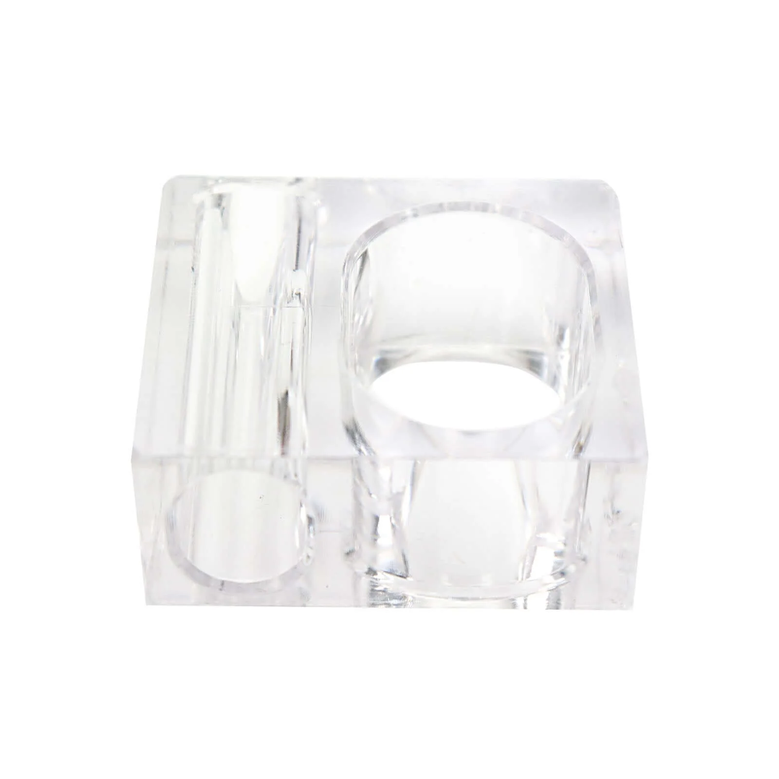 4-Pack Acrylic Napkin Rings 2-in-1 Mini Bud Vase Square Clear - Flower Napkin Holders for Table Decor - Image 7