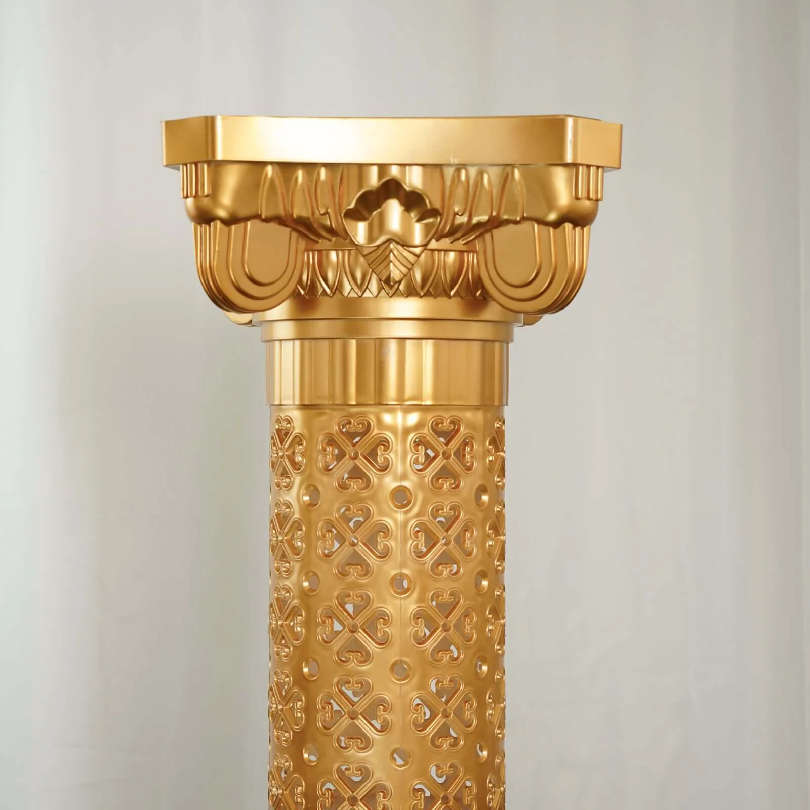 4 Pack Gold Crafted Venetian Inspired Pedestal Stand Plant Pillar PVC 40" Tall - Image 5