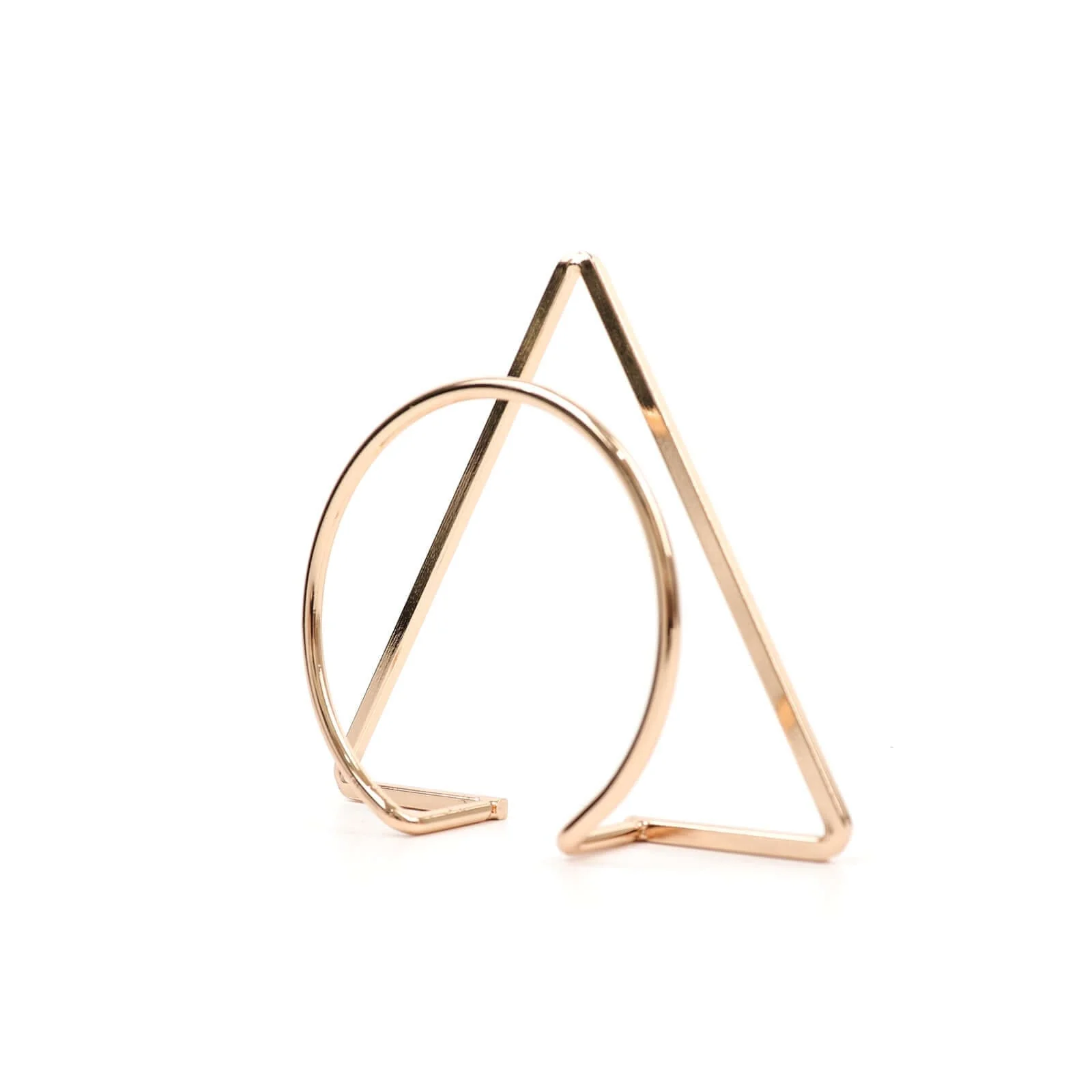 4 Pack Gold Geometric Metal Napkin Rings, Modern Nordic Napkin Holder Stands - Image 7