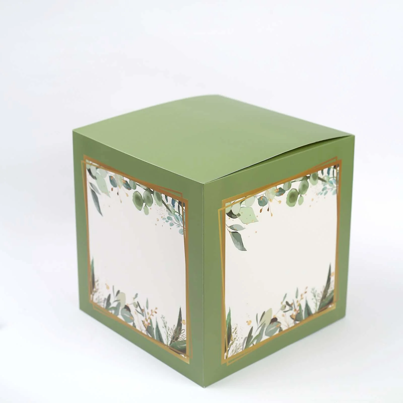 4 Pack Green Foliage Leaves Gender Neutral DIY Prop Balloon Boxes, Boho Design Baby Shower Party Decorations - Image 7