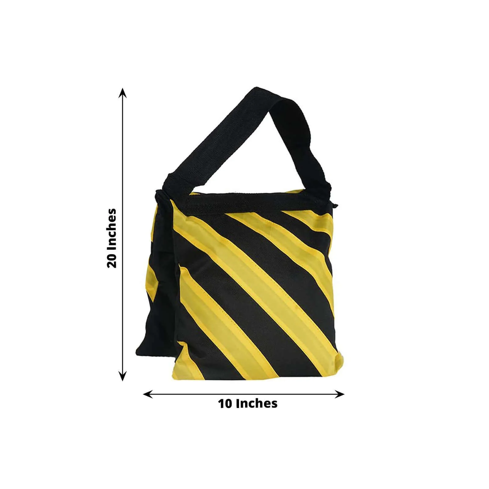 4 Pack Heavy Duty Black Yellow Sand Saddle Bag For Pipe and Drape Backdrop Stands - Image 3