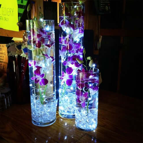 4-Pack LED Disc Lights 3" Flower Shaped Design Warm White - Remote Operated DIY Centerpiece Accent - Image 2