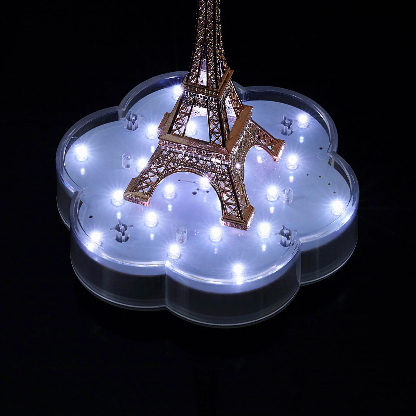 4-Pack LED Disc Lights 6" Flower Shaped Design White - 23 LEDs with Remote for DIY Centerpieces - Image 11