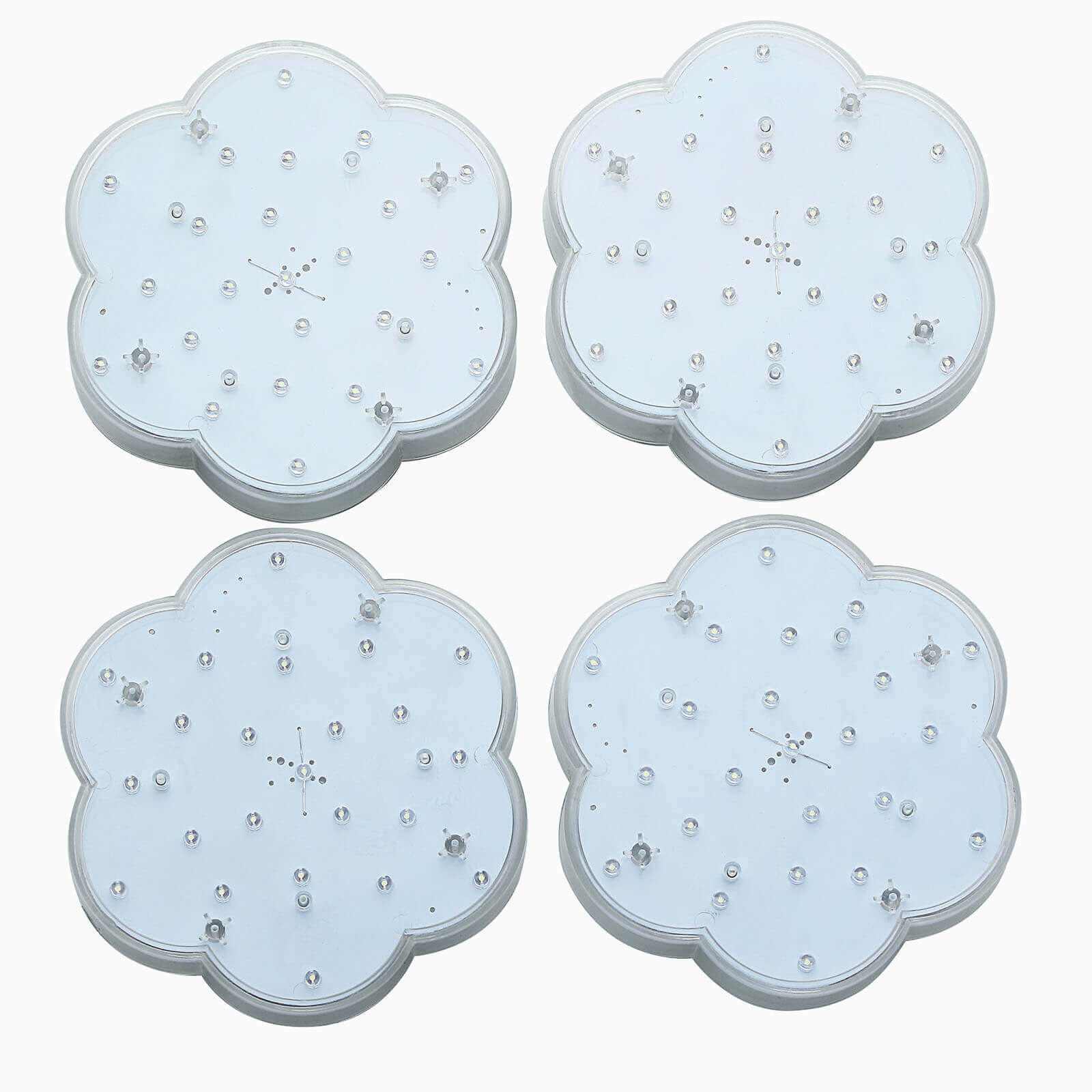 4-Pack LED Disc Lights 6" Flower Shaped Design White - 23 LEDs with Remote for DIY Centerpieces - Image 16