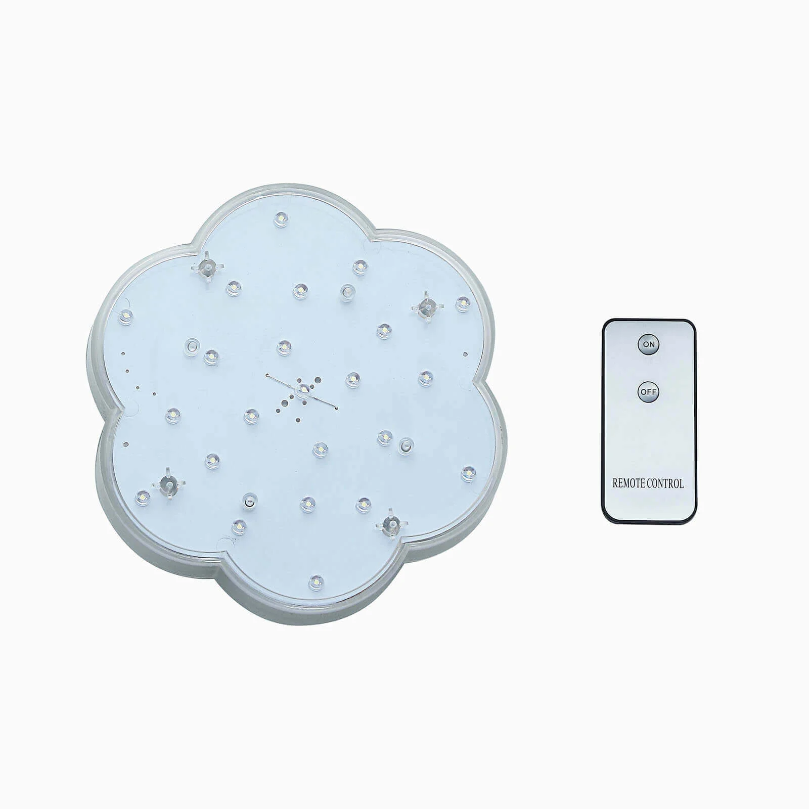 4-Pack LED Disc Lights 6" Flower Shaped Design White - 23 LEDs with Remote for DIY Centerpieces - Image 7