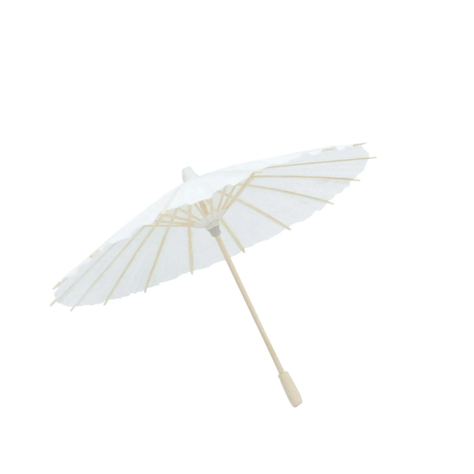 4-Pack Parasol Umbrellas Paper and Bamboo 16" White - Wedding Party Favors and Table Decorations - Image 7