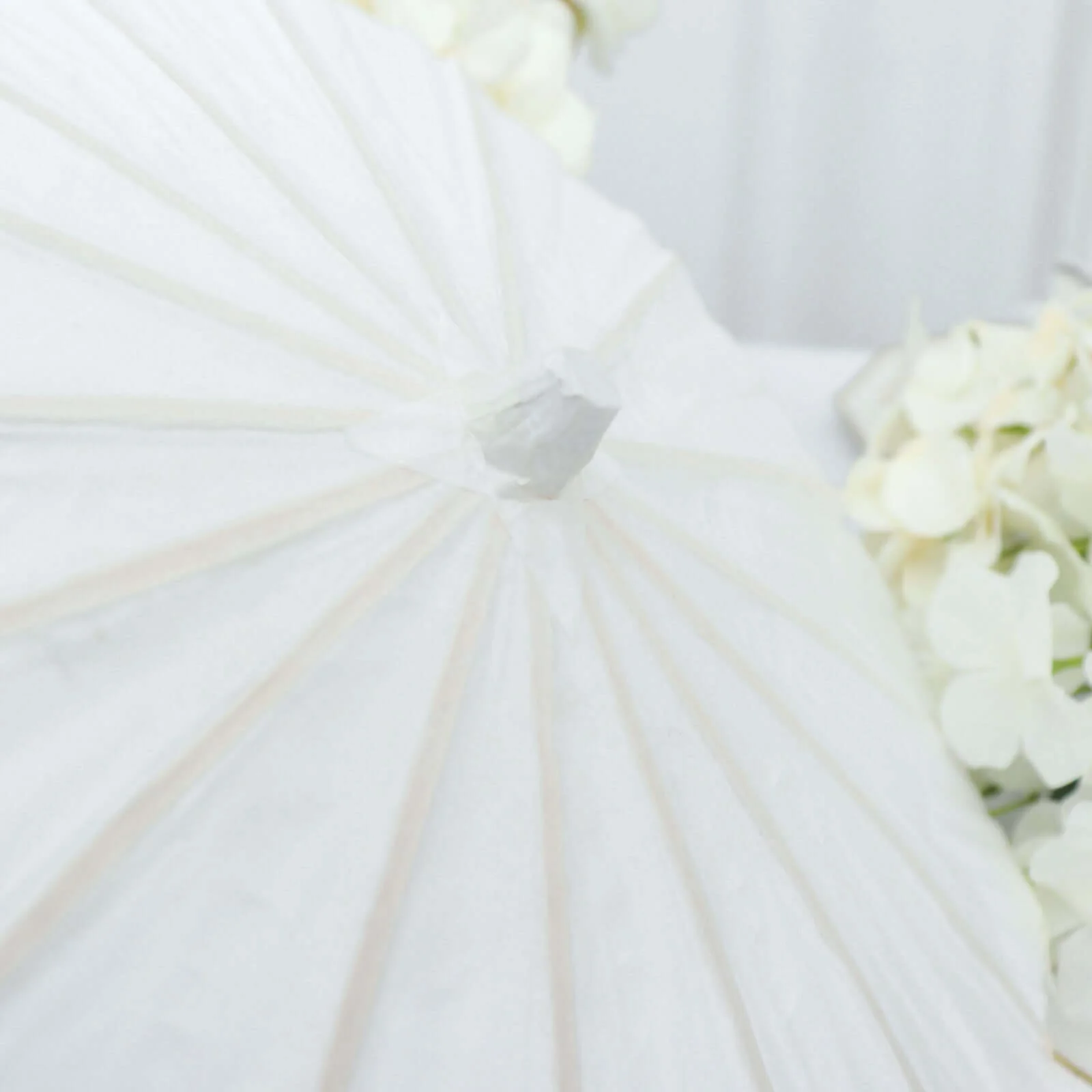 4-Pack Parasol Umbrellas Paper and Bamboo 16" White - Wedding Party Favors and Table Decorations - Image 9