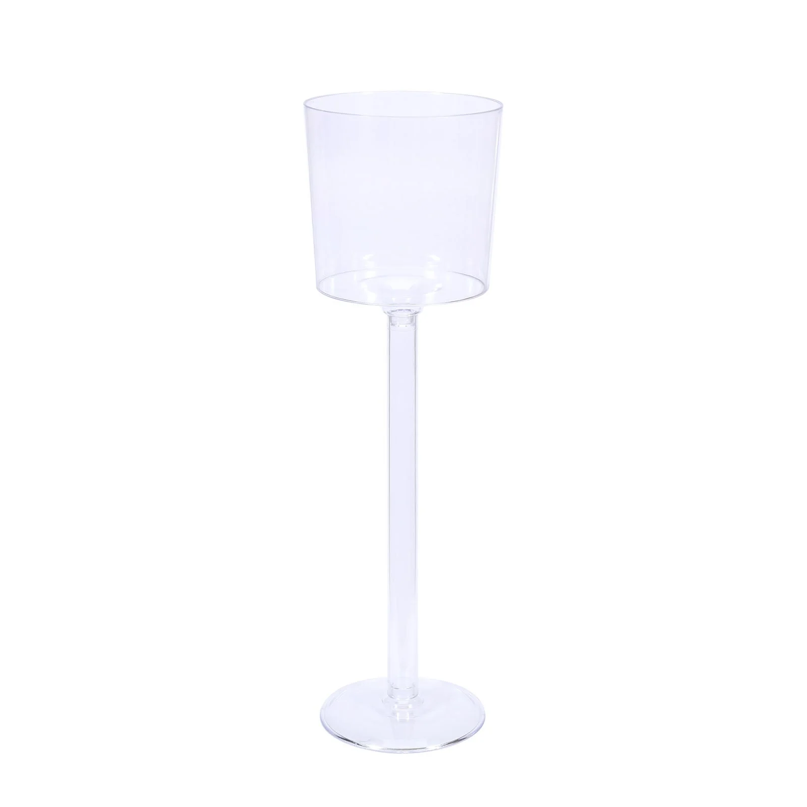 4-Pack Plastic Flower Vases Cylinder Wine Cup Design 18" Clear - Fillable Long Stem Wedding Centerpieces - Image 12